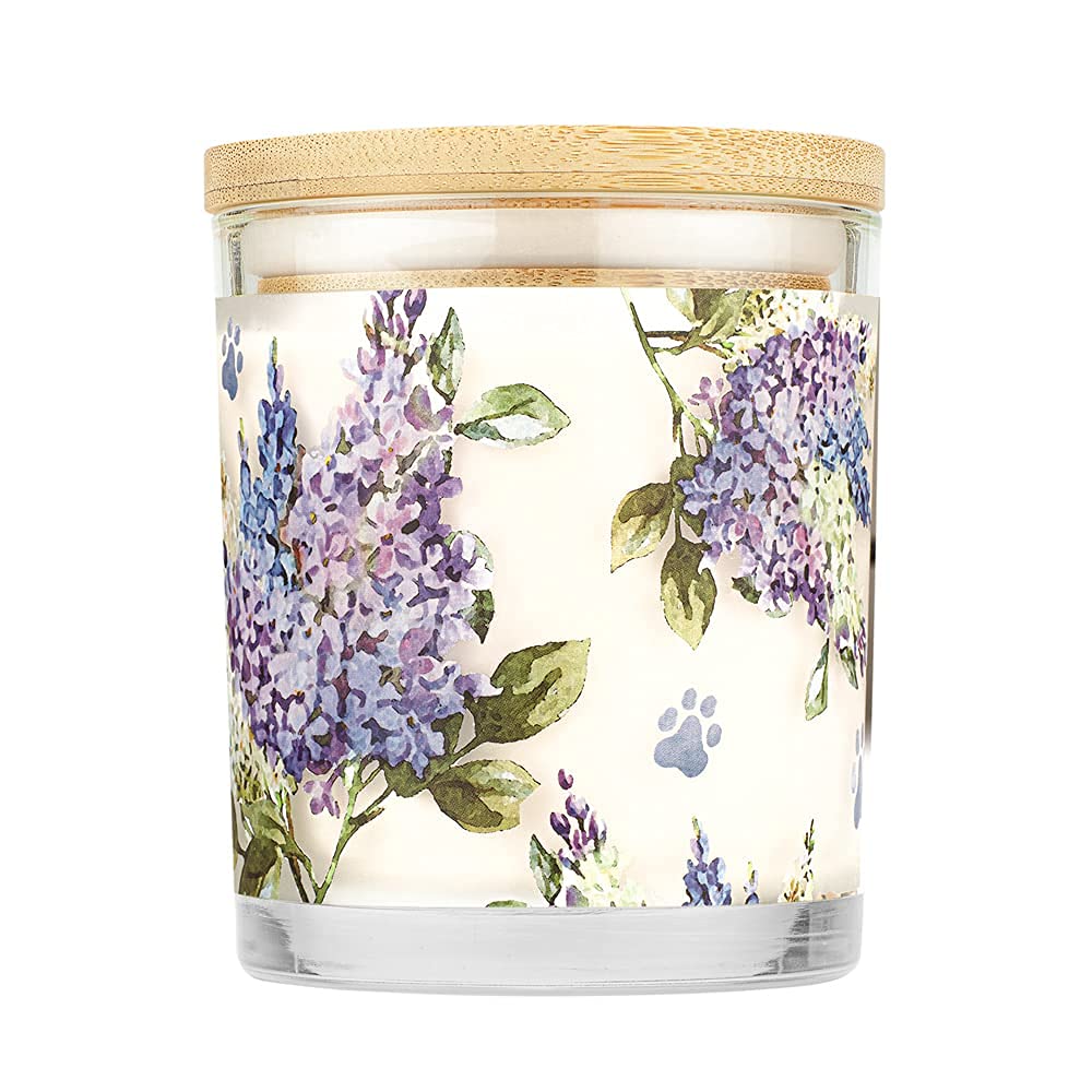 One Fur All Pet House Candle 2 Pack - Plant-Based/Soy - Long Lasting, Clean Burning Pet Odor Candle - Lilac Garden