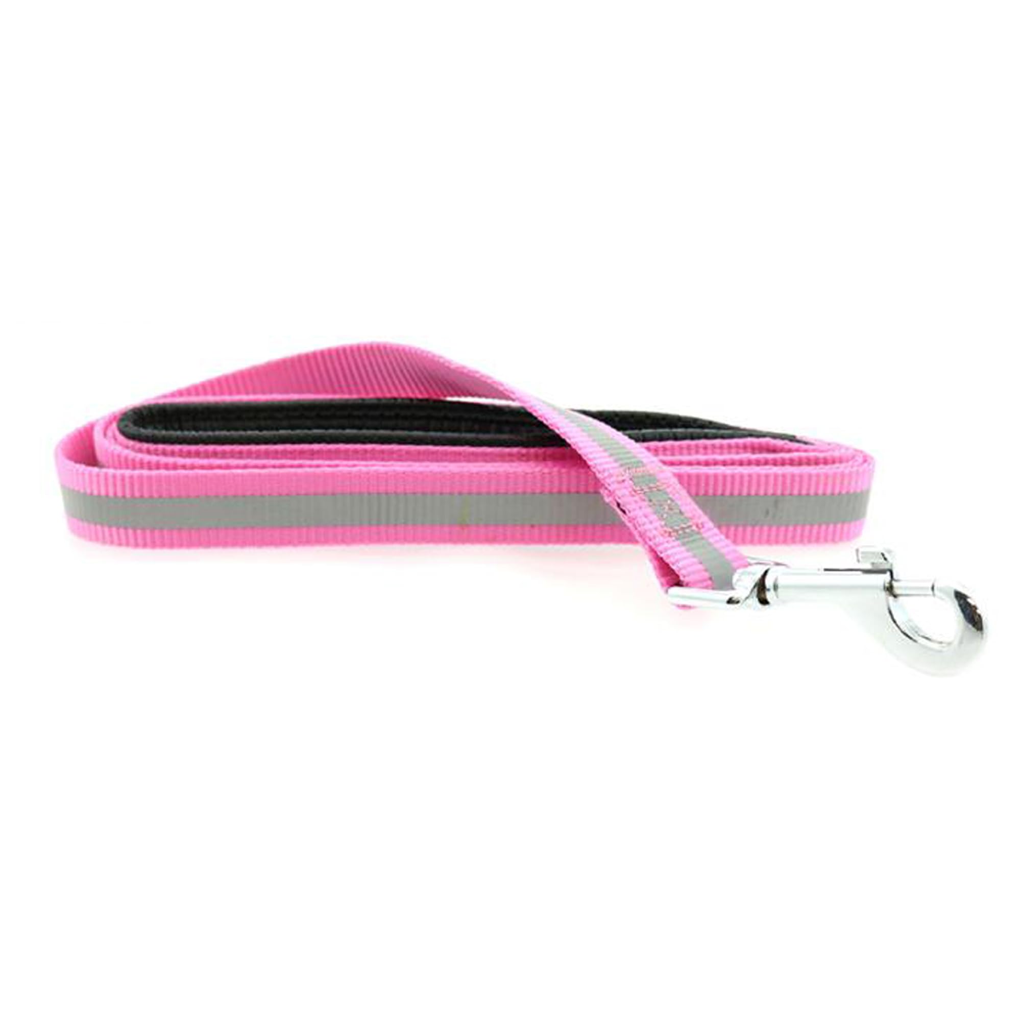 Doggie Design Dd-Rfl-Cp Reflective Nylon Leash With Soft Grip Handle44; Candy Pink - 0.75 In. X 5 Ft.