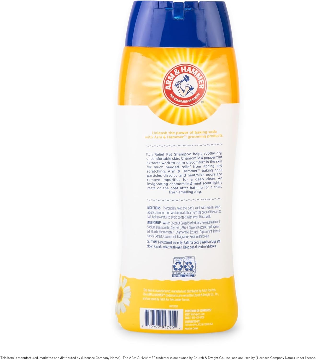 Arm & Hammer For Pets Itch Relief Shampoo, Chamomile And Peppermint Scent | Professional Quality Dog Itch Shampoo, Free Of Sodiu