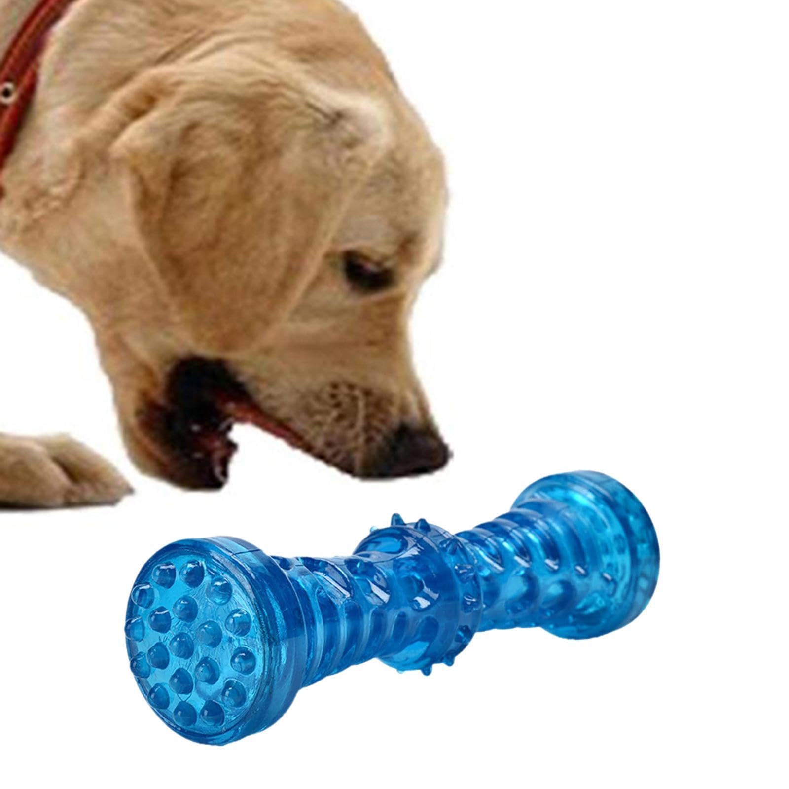 Cozy Puppies Dogs Rubber Bone Chew Toy Teeth Cleaning Squeaky Strong Bite Resistant Toy Aggressive Chewers Interactive Dog Toy C