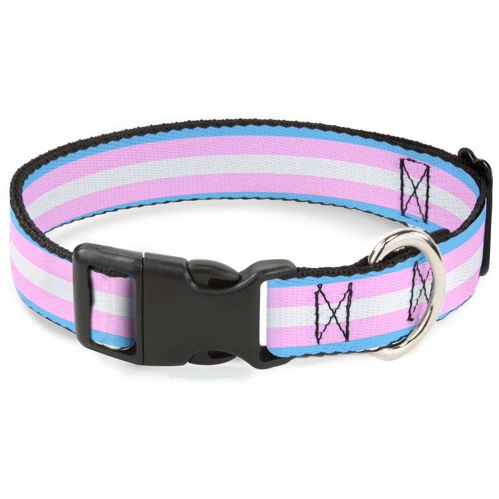 Buckle-Down Pc-W30689-Wm Plastic Clip Collar, Pride, 1.5' Wide-Fits 16-23' Neck-Medium
