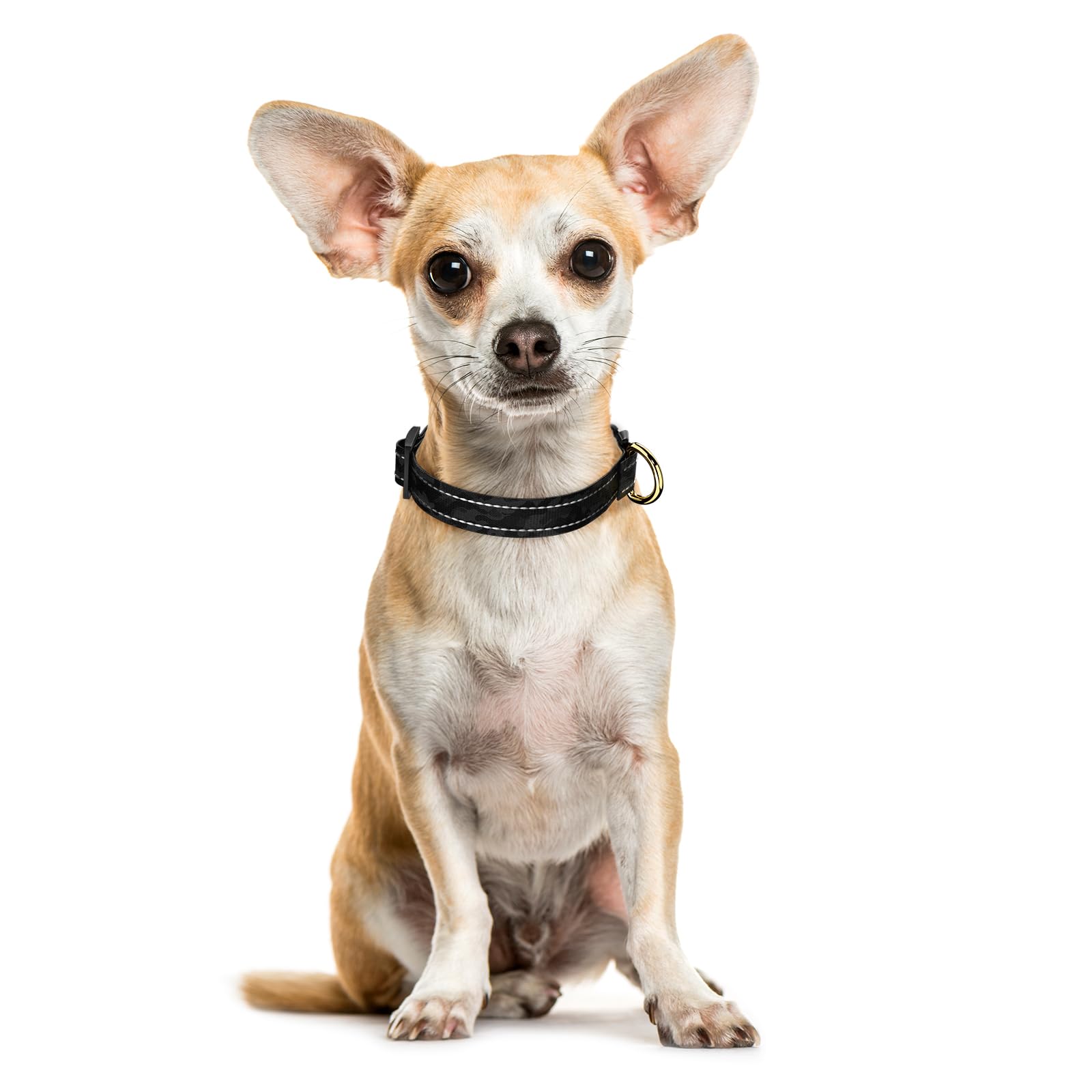 Tmoodel Reflective Dog Collar For Extra Small Dogs Cats, Cute Camouflage Adjustable Heavy-Duty Nylon Puppy Collar For Boy And Gi