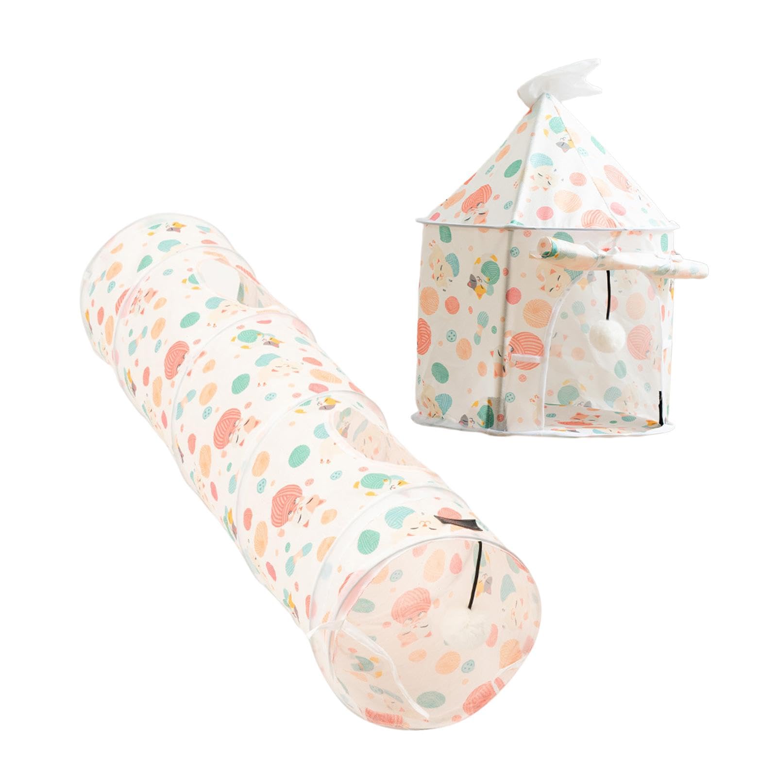 Ujeavette Cat Tunnel Cat Climbing Frame Cat Runway Cats Play Tent For Kitty Bunny Dogs