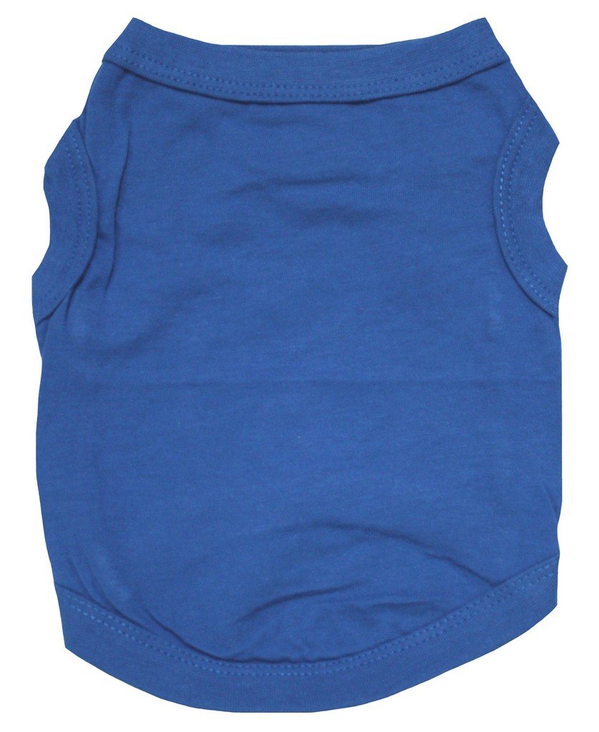 Petitebella Plain Single Color Puppy Dog Shirt (Royal Blue, Large)
