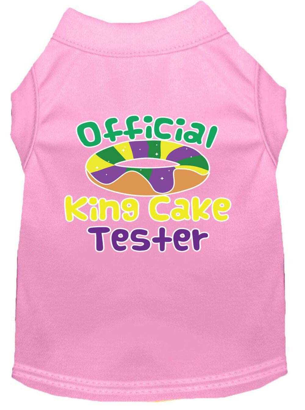 Mirage Pet Product King Cake Taster Screen Print Mardi Gras Dog Shirt Brown Lg