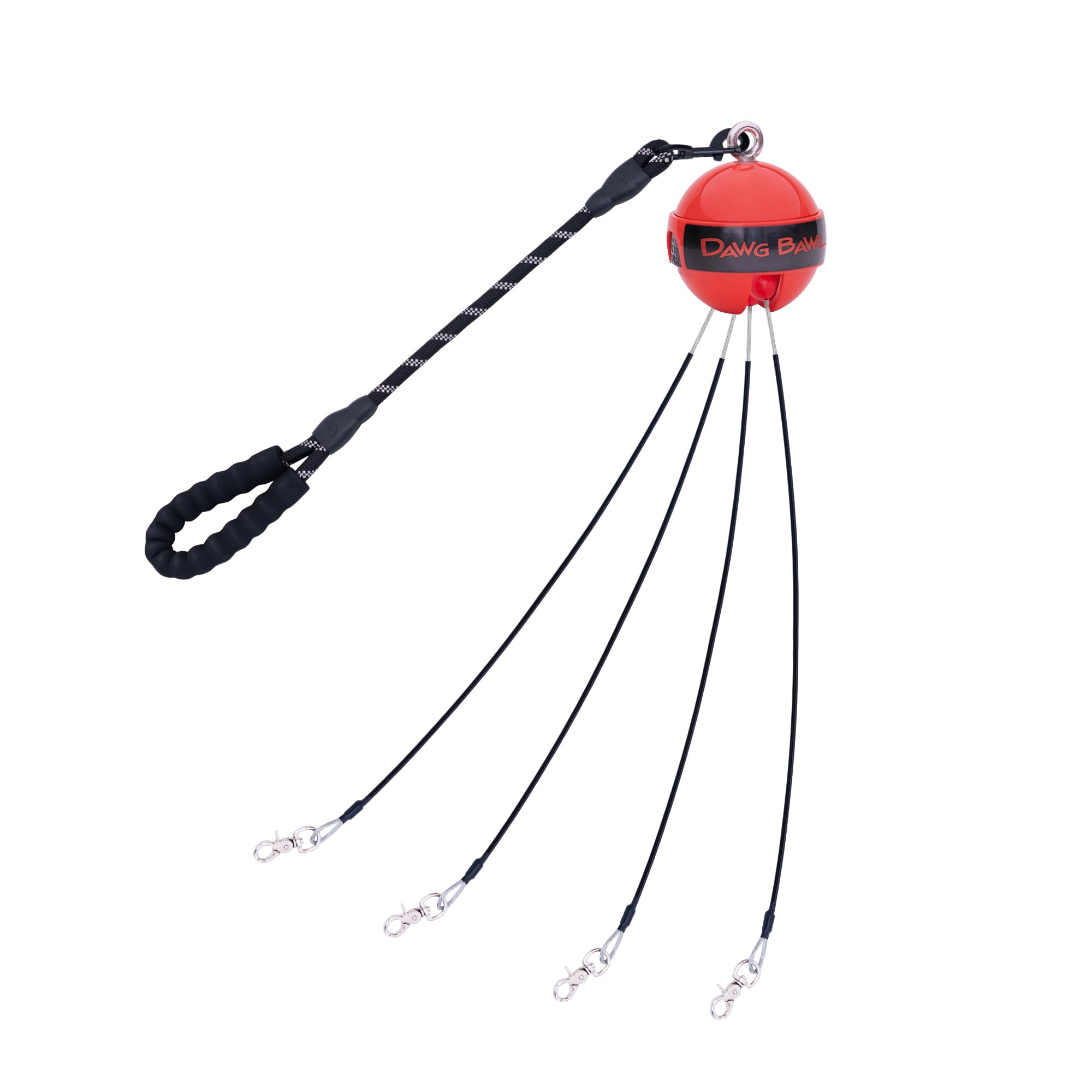 Dawg Bawl Multi Dog Leash Tangle Free (Up To 30 Pounds Each) Patented No-Tangle Design, Leads Adjust When Your Dogs Change Posit