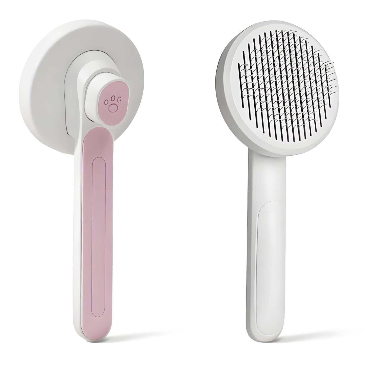 Enakshi Easy To Clean Dog And Feline Deshedding Brush Deep Hair Removal Self Cleaning Slicker Brush SkinFriendly Pet Hair Remov