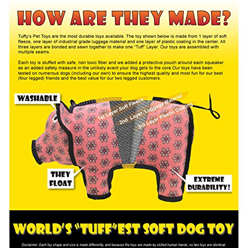 Tuffy - World'S Tuffest Soft Dog To -Ultimate Bone- Squeakers- Multiple Layers. Made Durable, Strong & Tough. Interactive Play (Tug, Toss & Fetch). Machine Washable & Floats (Regular, Camo Blue)