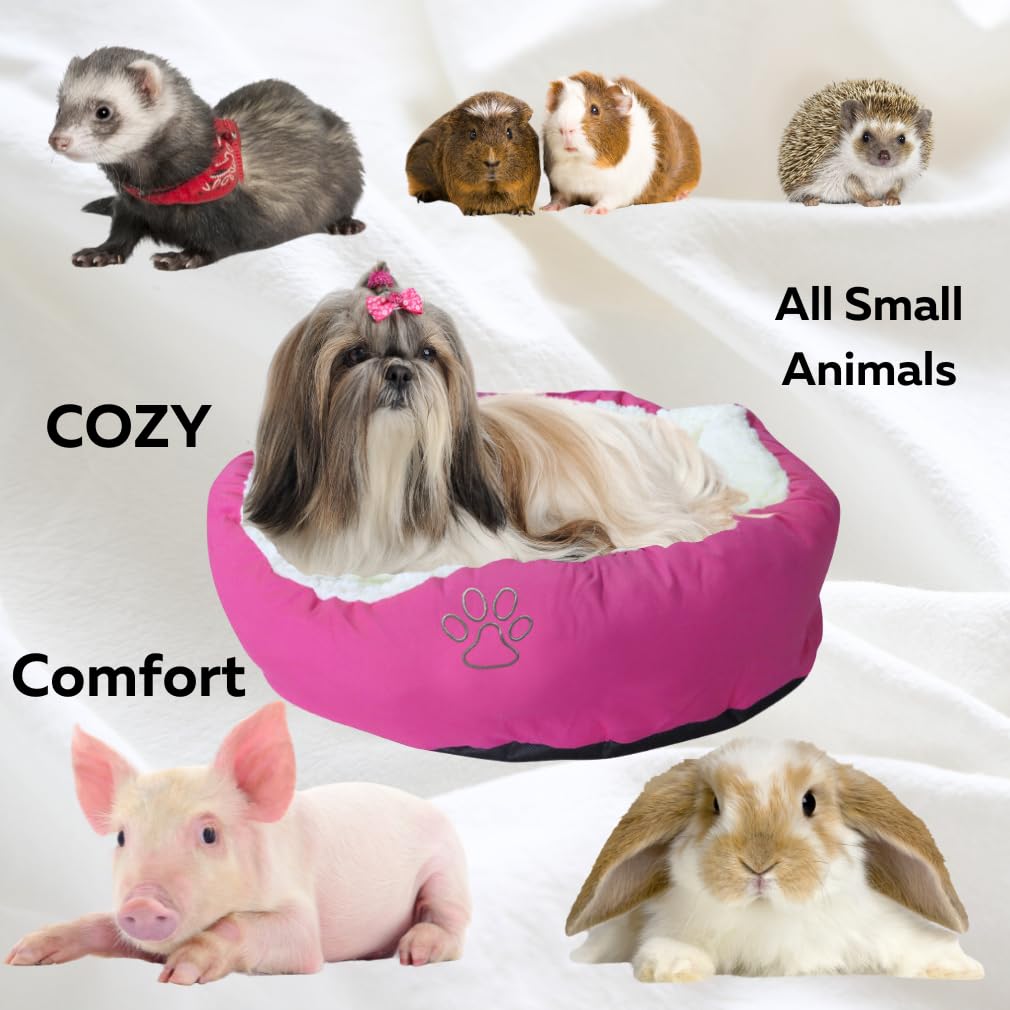 Evelots Cat Bed, Dog Beds For Small Dogs, Round Cat Beds For Indoor Cats, Warm & Cozy Washable, Removable Cushion, Assorted Colo