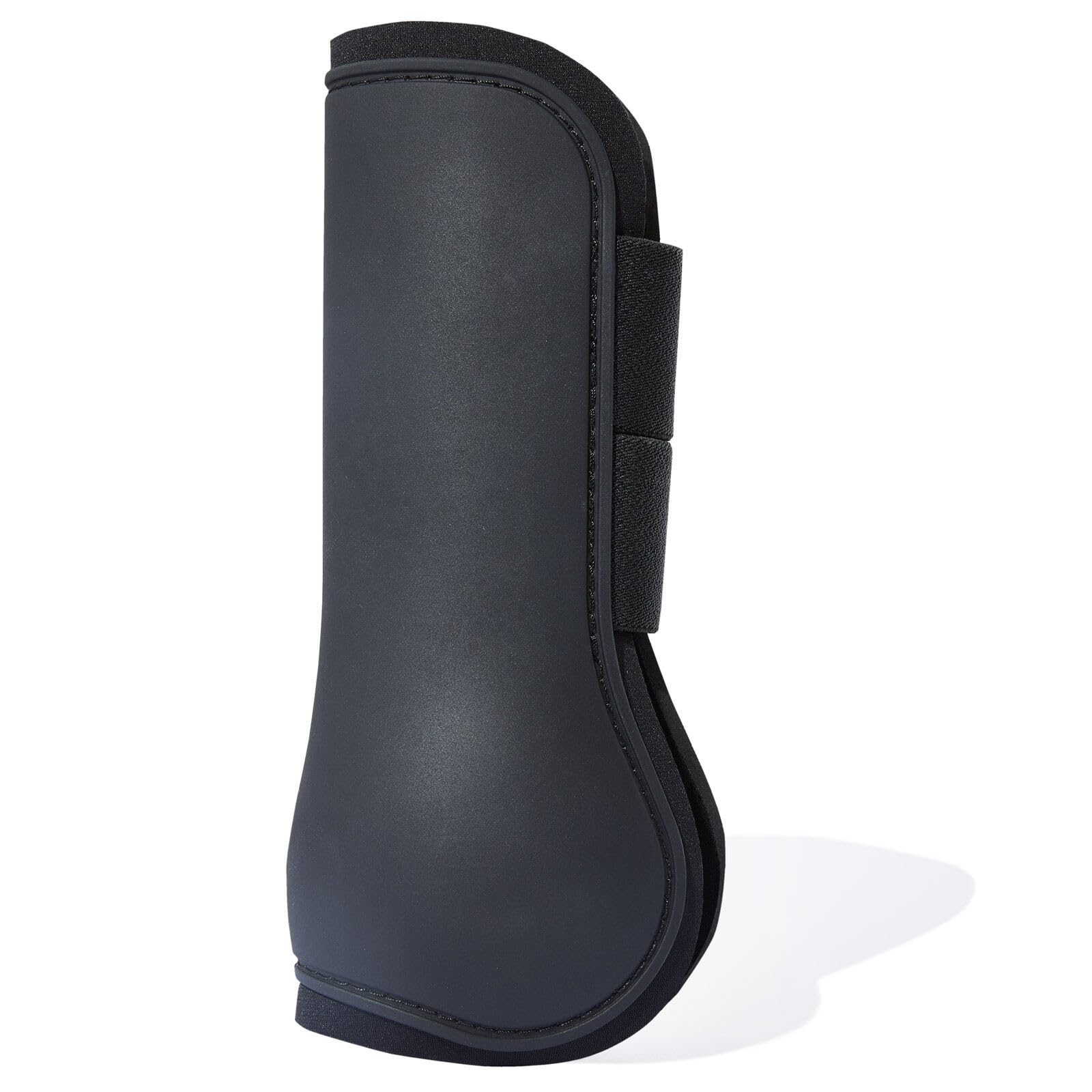 HORZE Adepto Open Front Tendon Boots | Durable Shell with Neoprene Lining - Black - Horse