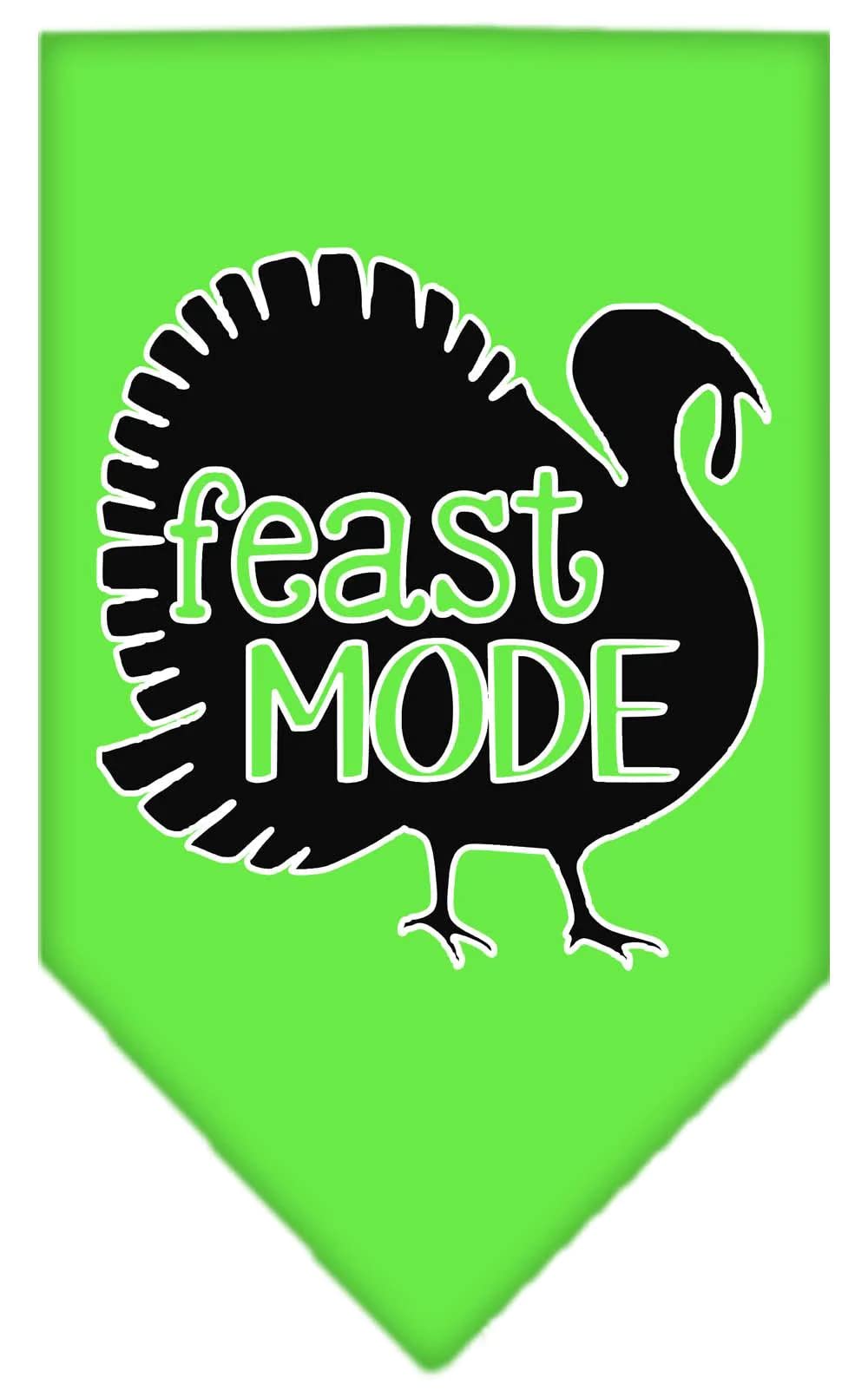 Mirage Pet Product Feast Mode Screen Print Bandana Light Pink Large