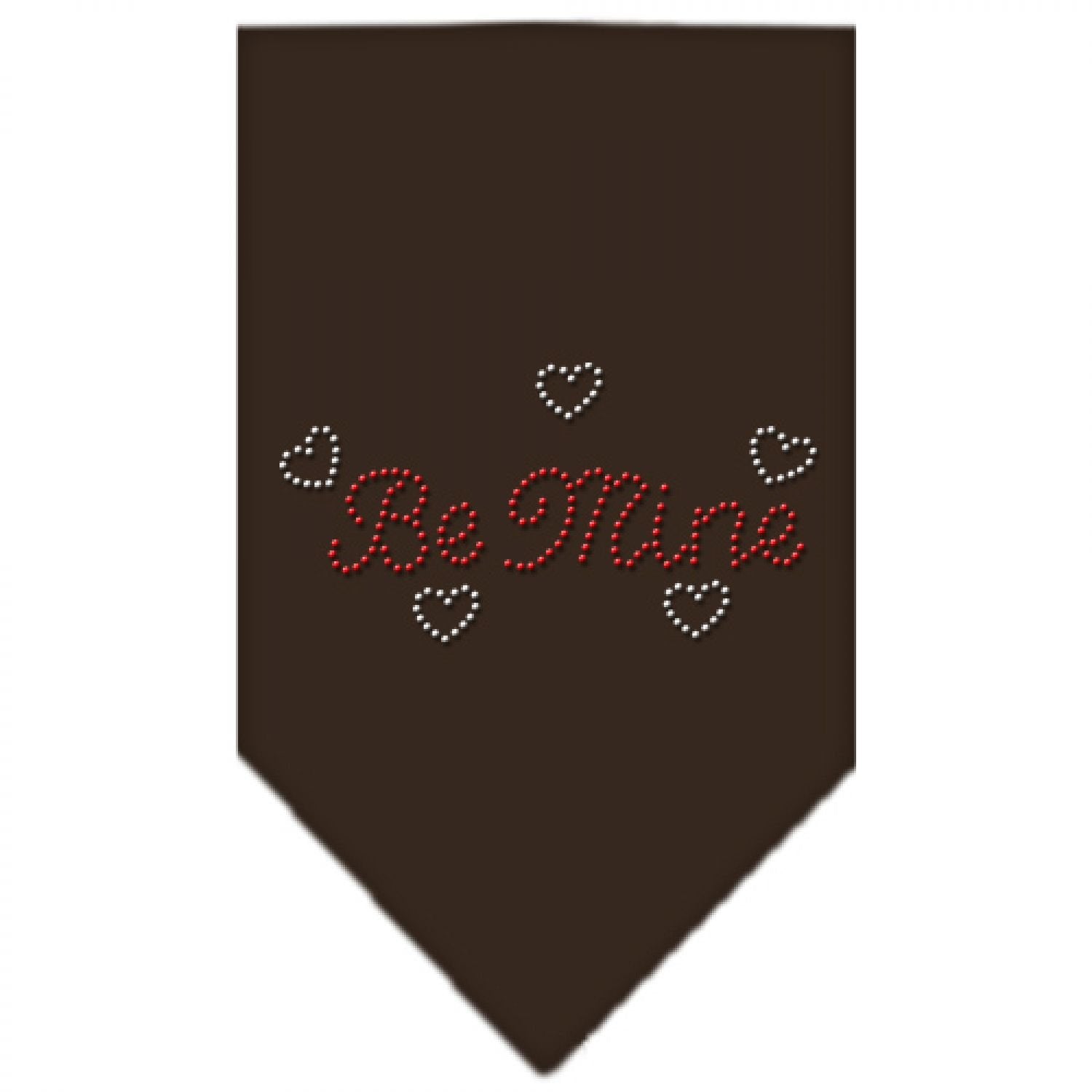 Pet and Dog Bandana Rhinestone, "Be Mine" Cocoa Small