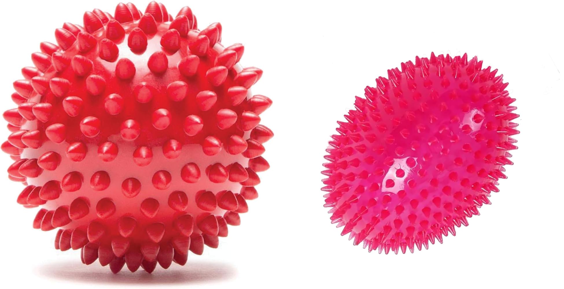 Pet Fun Natural Rubber Spiked Dog Ball 2.8 Bouncy Chew Toy For Puppies & SmallMedium Dogs & Led Spike Rugby Ball Chew Toy For 