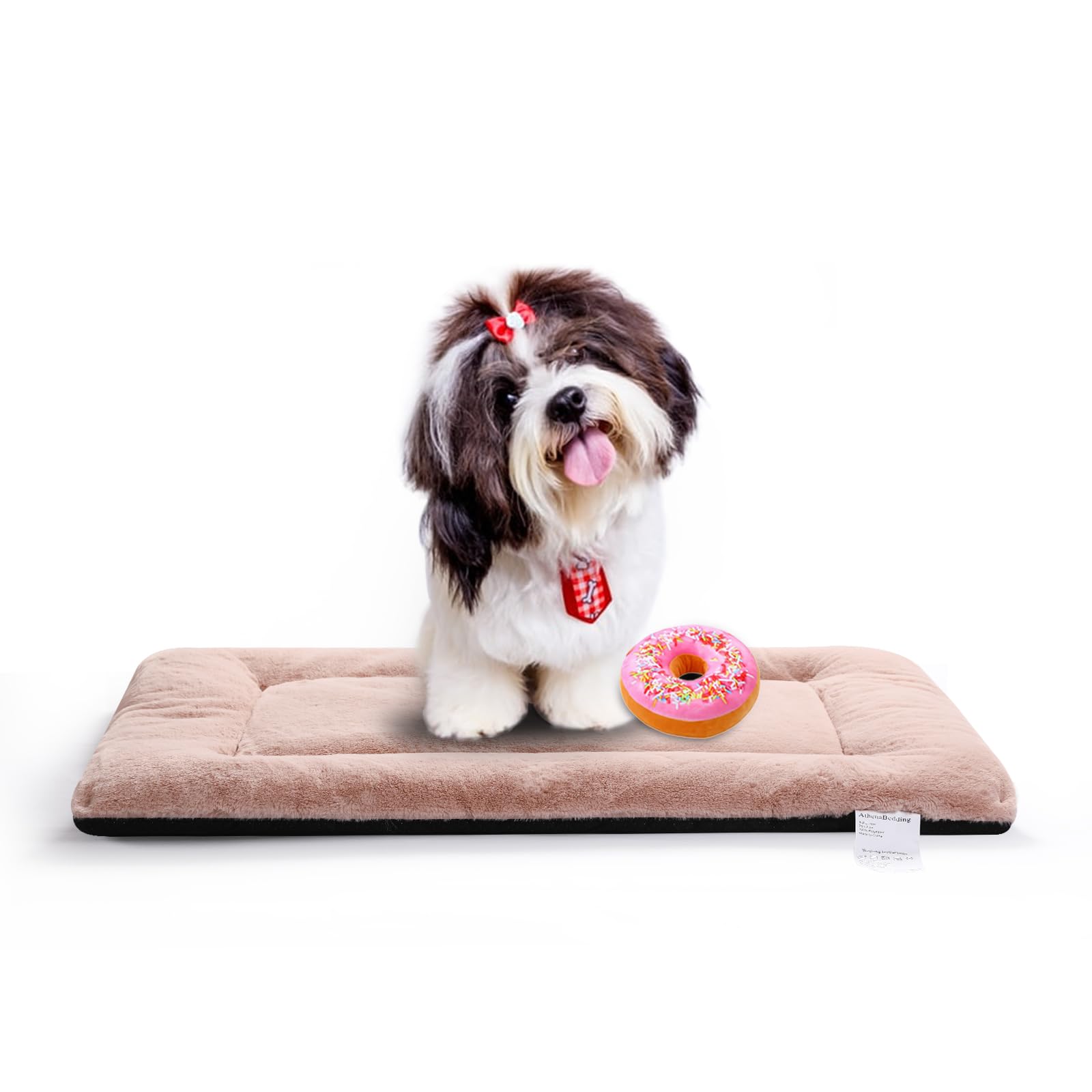 Dog Beds Crate Pad For Small Dogs Fit Metal Dog Crates,Ultra Soft Dog Crate Bed Washable & Anti-Slip Kennel Pad For Dogs Cozy Sleeping Mat,Pink 24Inch