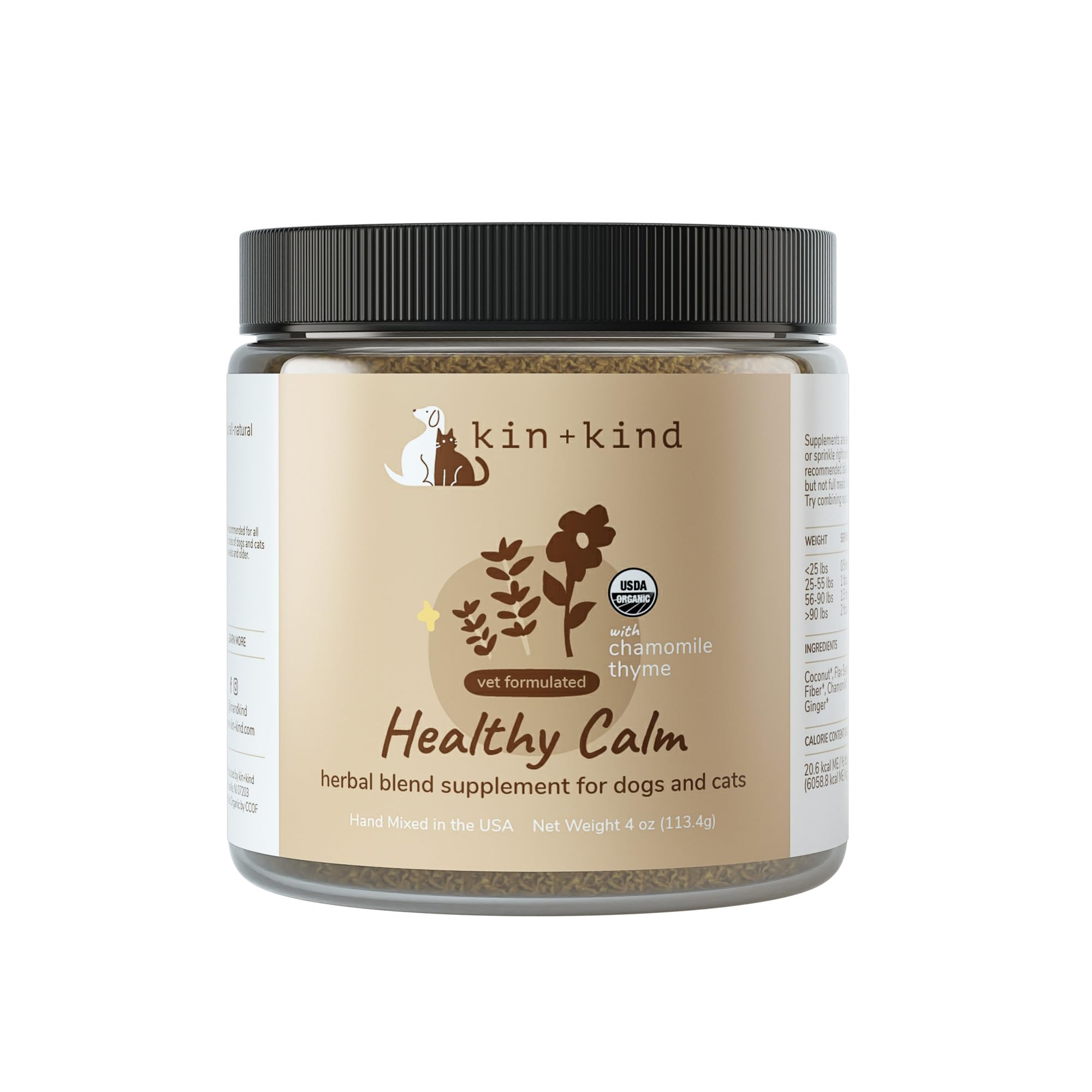 Kin+Kid Dog  Cat 4Oz. Healthy Calm Supplement
