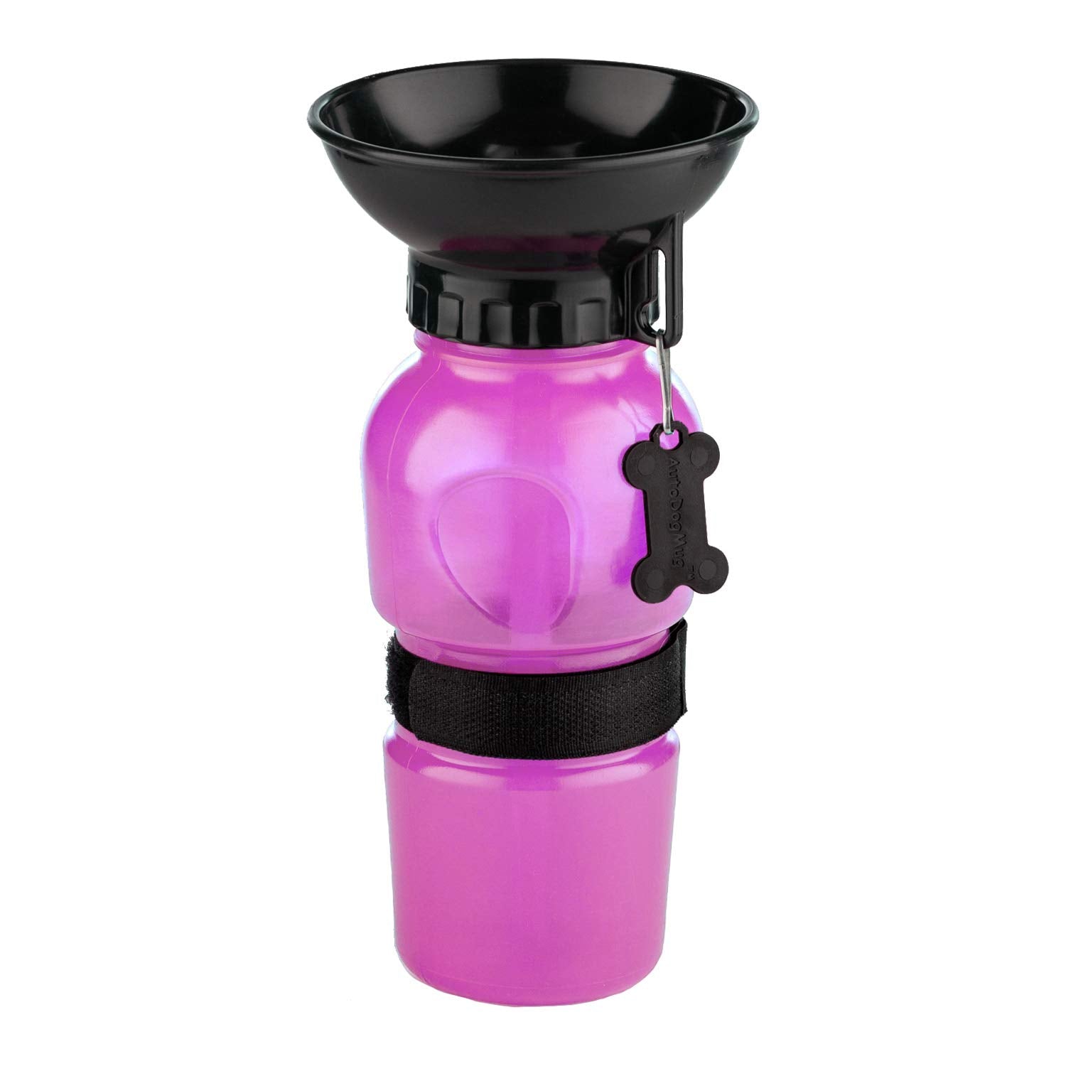 Highwave AutoDogMug Portable Dog Water Bottle, Squeeze Water Bottle with Built-in Travel Bowl for Dogs, Leak-Resistant BPA-Free 