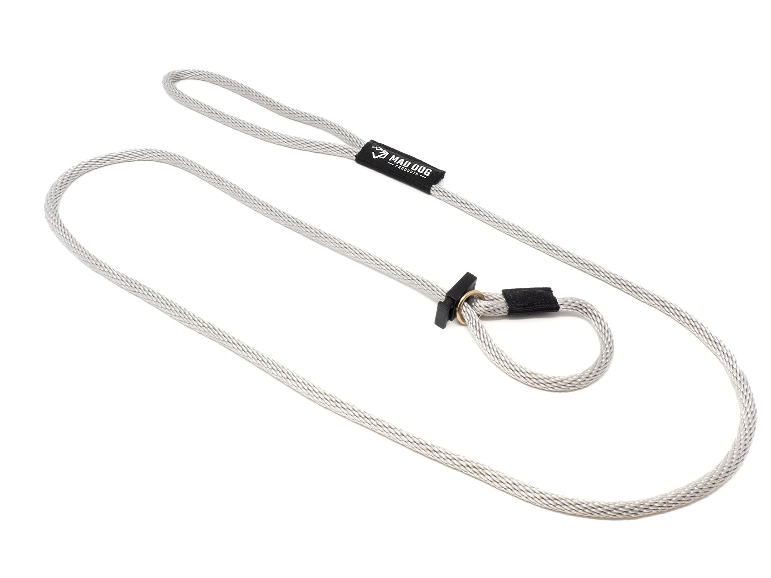 Mad Dog Products English Slip Dog Lead | 1/2 Inch X 10 Feet | Silver