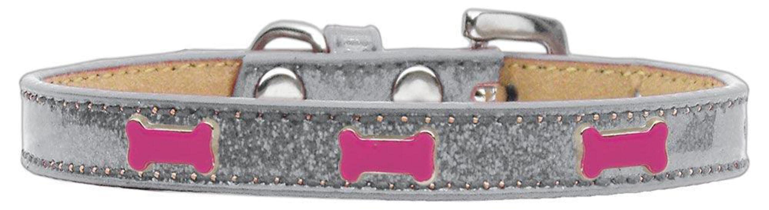 Mirage Pet Products 633-3 PR10 Pink Bone Widget Dog Collar Purple Ice Cream, Size 10