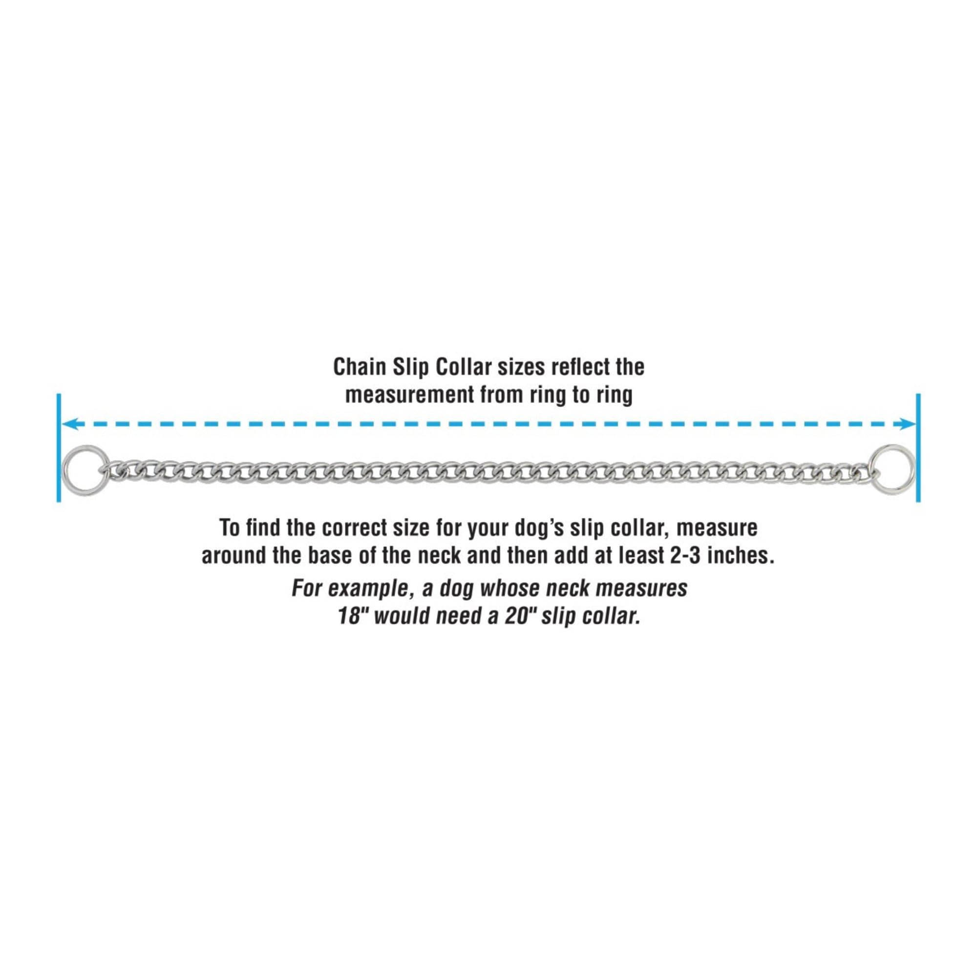 Terrain D.O.G. Chain Slip Collar, Chrome Plated, 3.9mm x 30