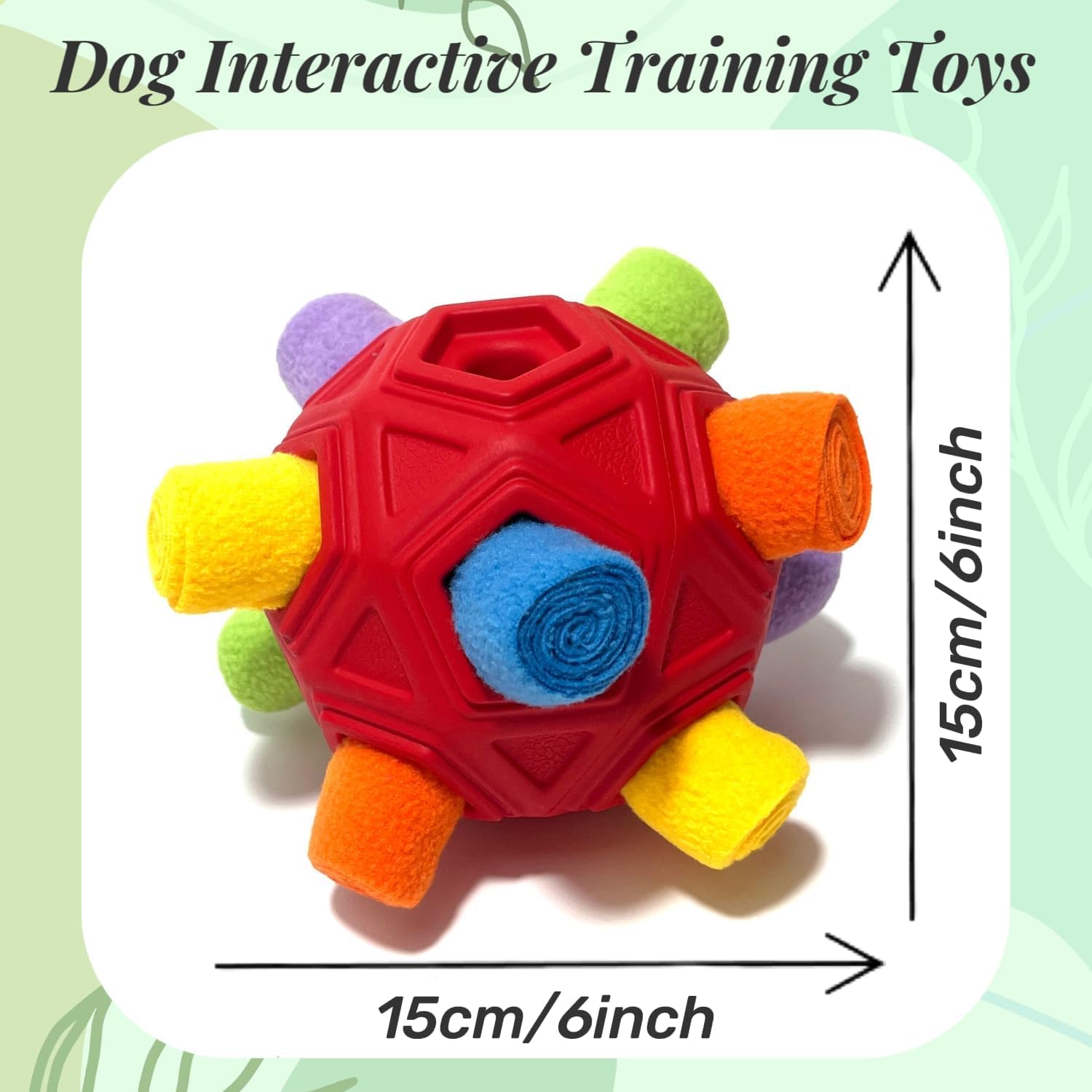CIIVURR Snuffle Ball for Dog Toys Unbreakable Upgrade Ball Interactive Toy Foraging Snuffle Mat Puppy Treat Dispenser Slow Feede