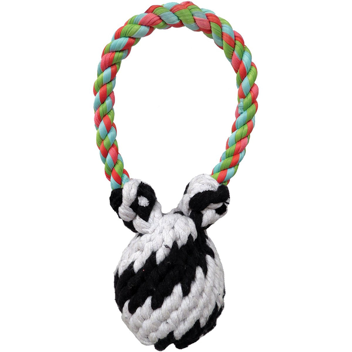 Scoochie Pet Products Super Scooch Squeaker Bear Rope Tug Dog Toy, Large, 9-Inch
