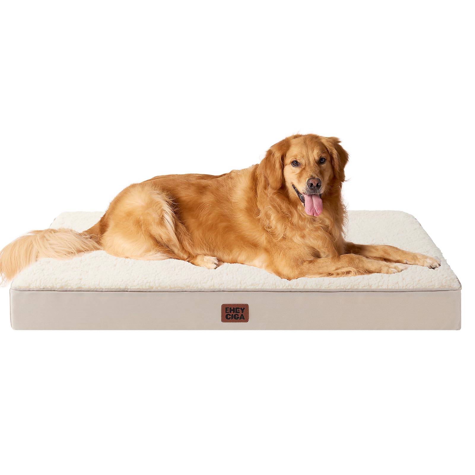 Eheyciga Orthopedic Xl Dog Beds For Extra Large Dogs With Removable Washable Cover, Camel, 44X32
