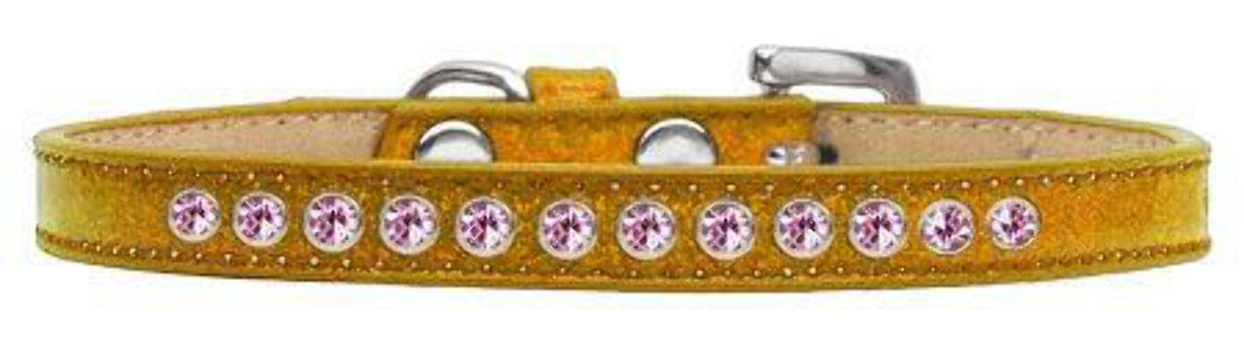 Dog, Puppy and Pet Ice Cream Collar, Pearl & Light Pink Crystal Rimsets Silver 8
