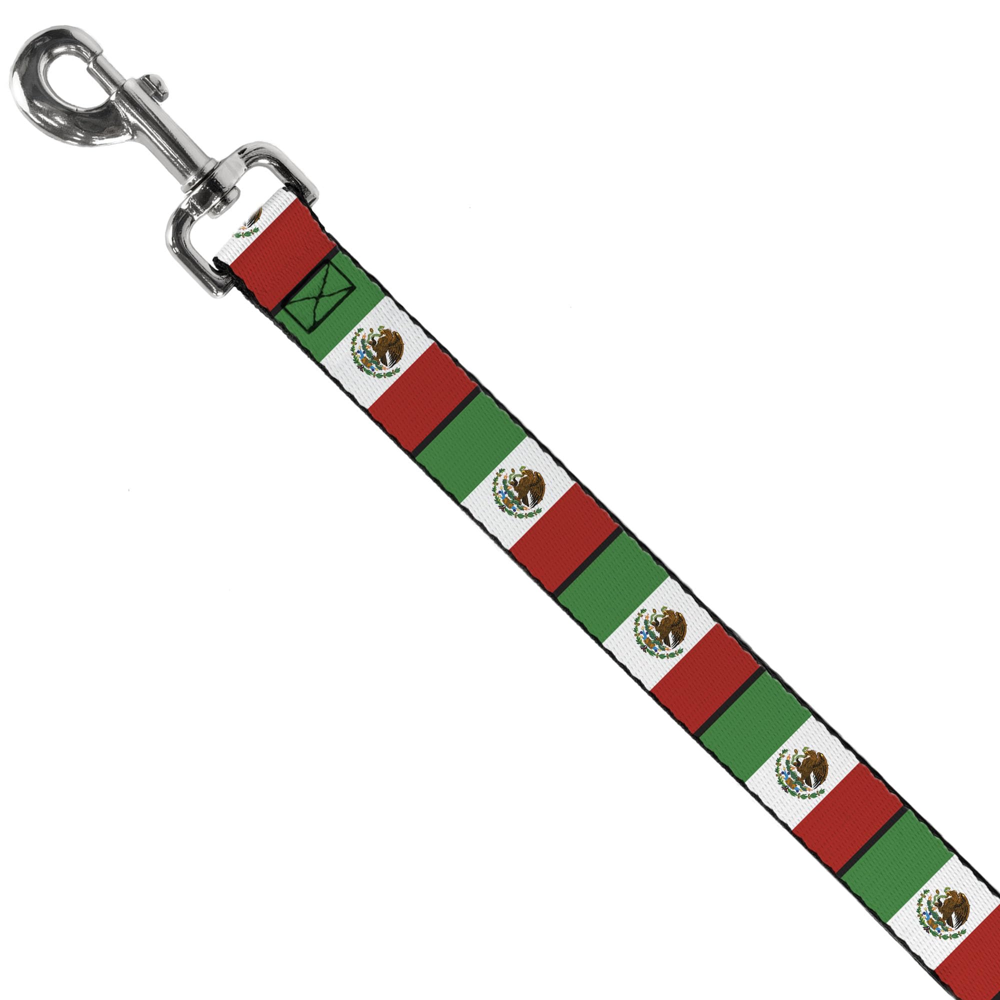 Buckle-Down Pet Leash - Mexico Flags - 6 Feet Long - 1.5 Wide