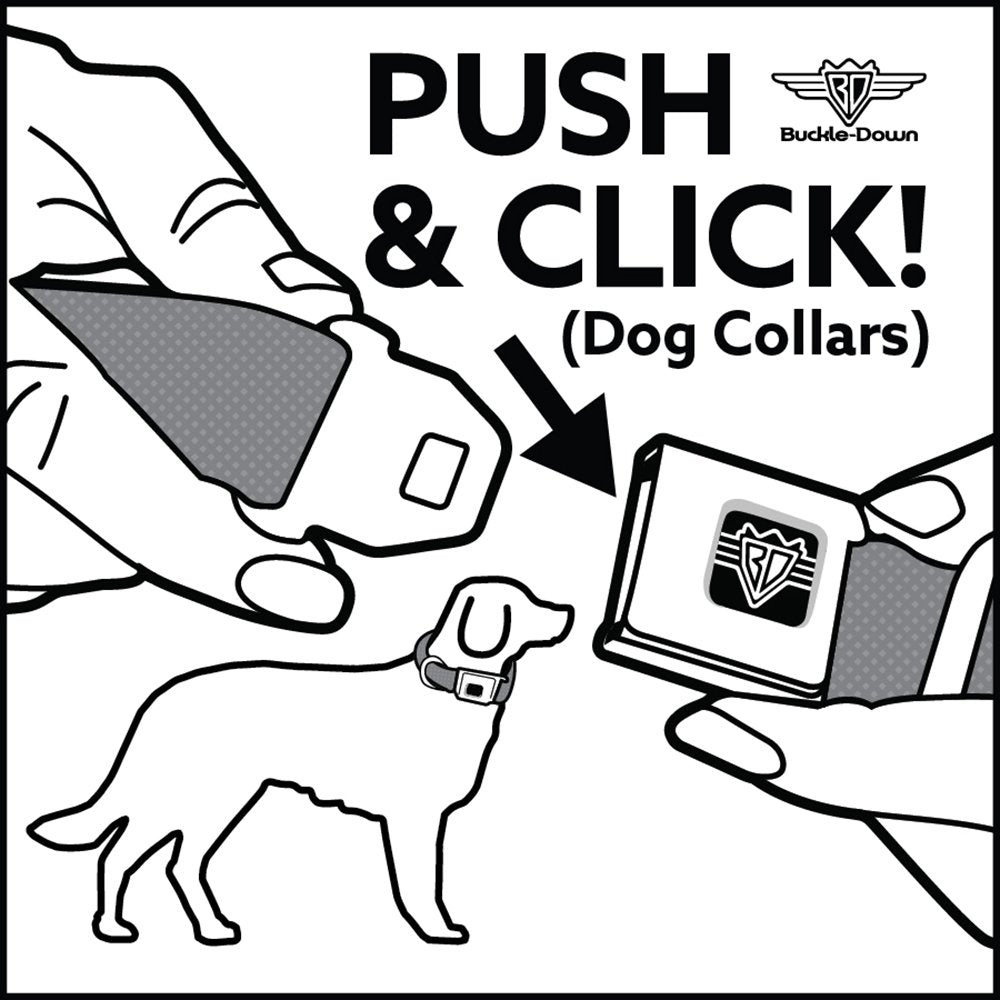 Buckle-Down Seatbelt Buckle Dog Collar - Bandana/Skulls Black/Red - 1.5' Wide - Fits 18-32' Neck - Large