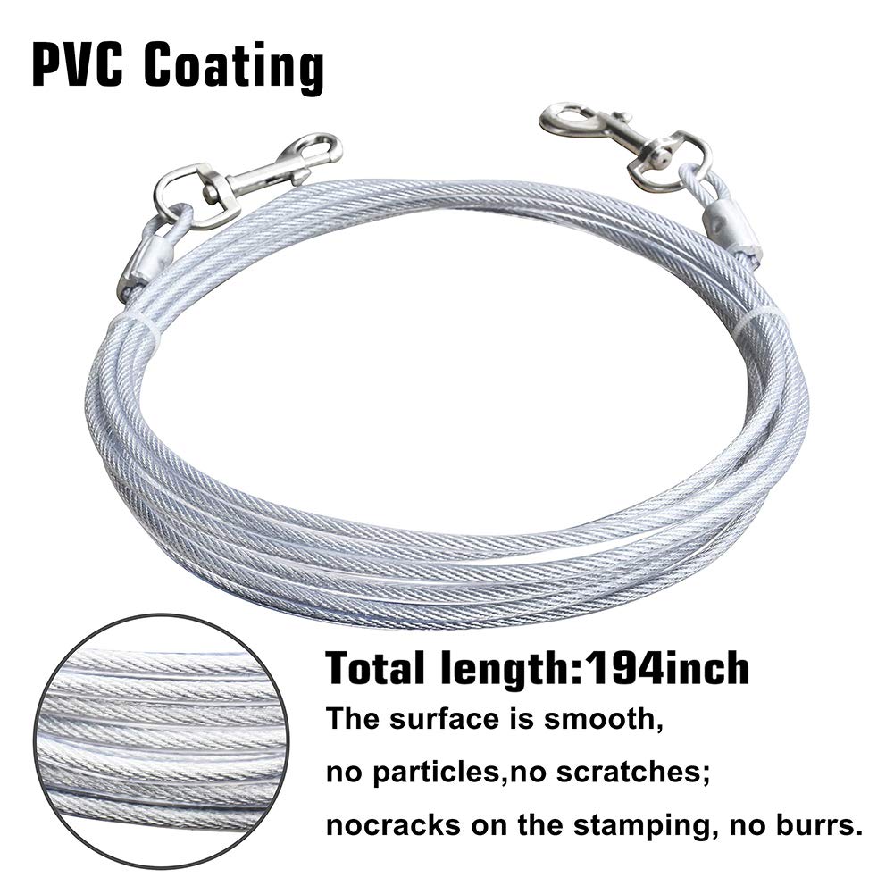Eurmax Usa Double Lock Heavy Duty Peg Dog Tie Out Bonus 17Ft Dog Tie Out Cable Strong Ground Anchor Kit Holds Large Dogs For Yar
