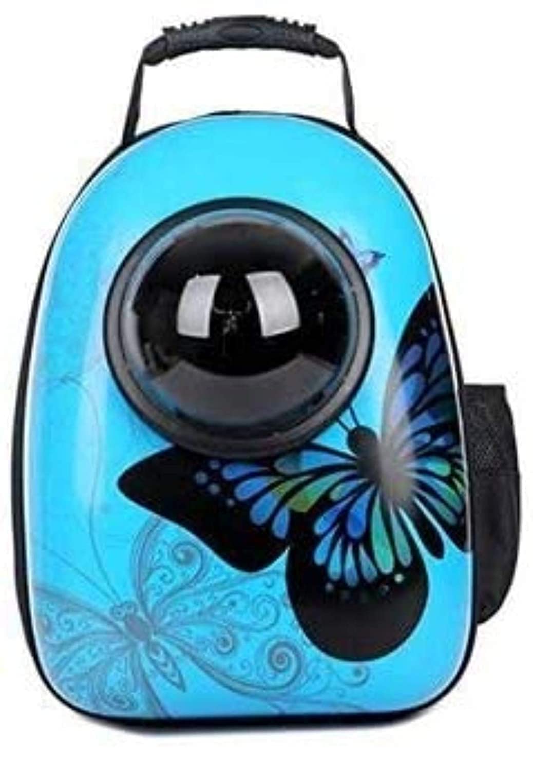 RvPaws Portable Multi Air Vents Waterproof LightWeight Gleaming Butterfly Print Travel Bag Cum Carrier Space Astronaut Capsule