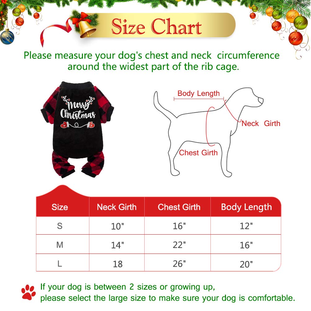 Bingpet Dog Pajamas Plaid For Small Medium Large Dogs,Soft Comfortable Dog Sweater Warm Pet Winter Clothes Classic Plaid Puppy P
