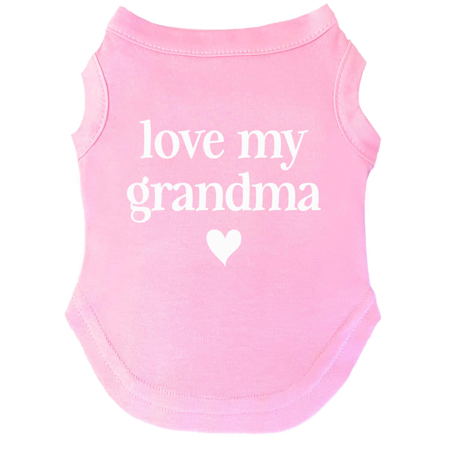 Love My Grandma Mother'S Day, Valentine'S Day Dog Tee Shirt Sizes For Puppies, Toys, And Large Breeds (Baby Pink, 3X-Large 399)