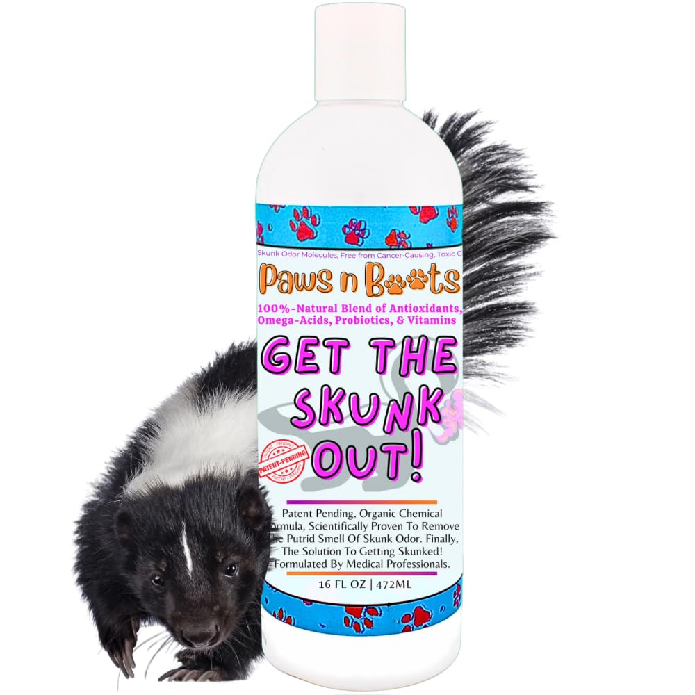 Skunk Odor Remover, #1 Most Effective & Safest Formula Available. Shampoo Guranteed to Get The Skunk Out! 100% Natural, Non-Toxi