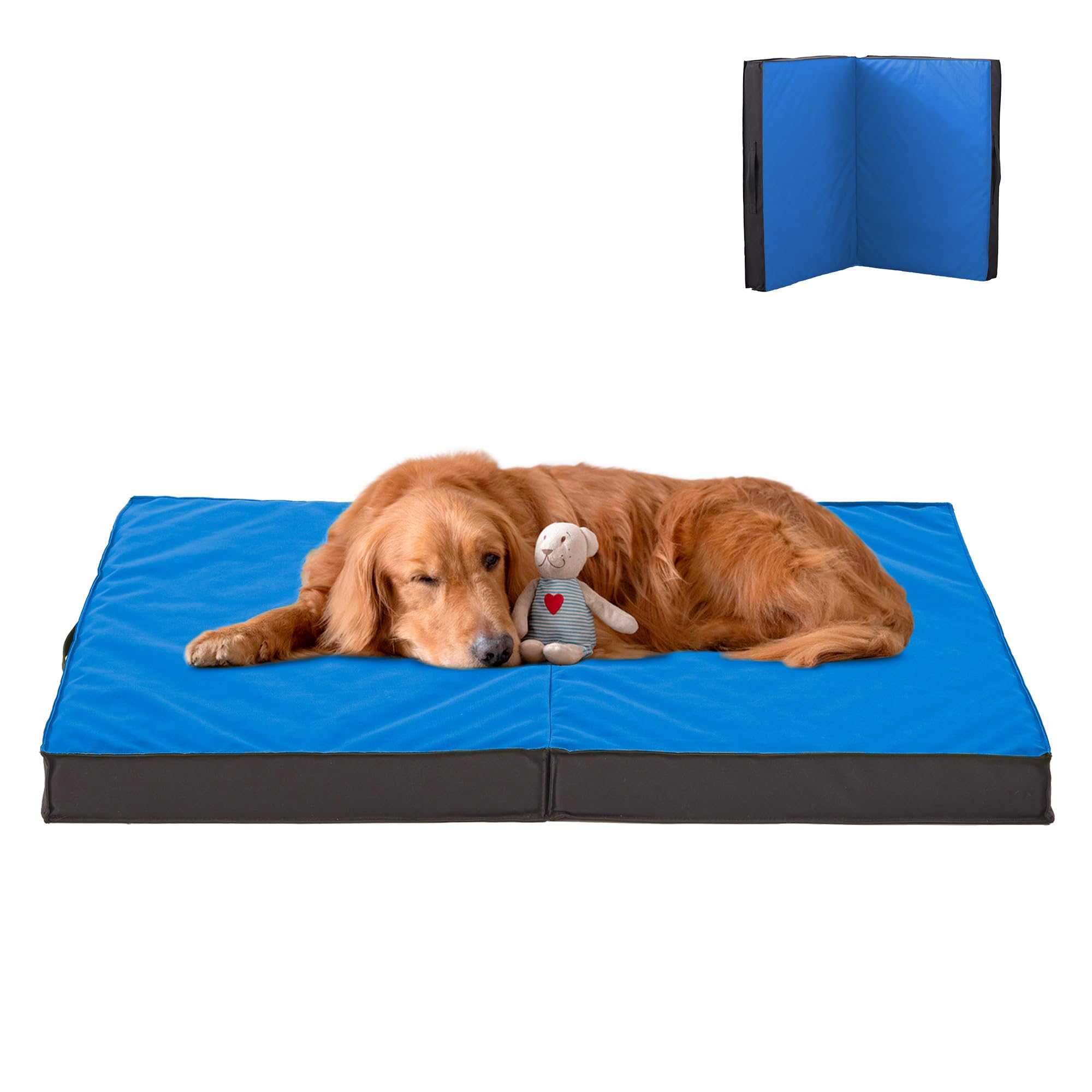 Petabby Outdoor Dog Bed For Large Dogs, Waterproof And Portable With Washable Cover, Foldable Cooling Orthopedic Bed For Outside