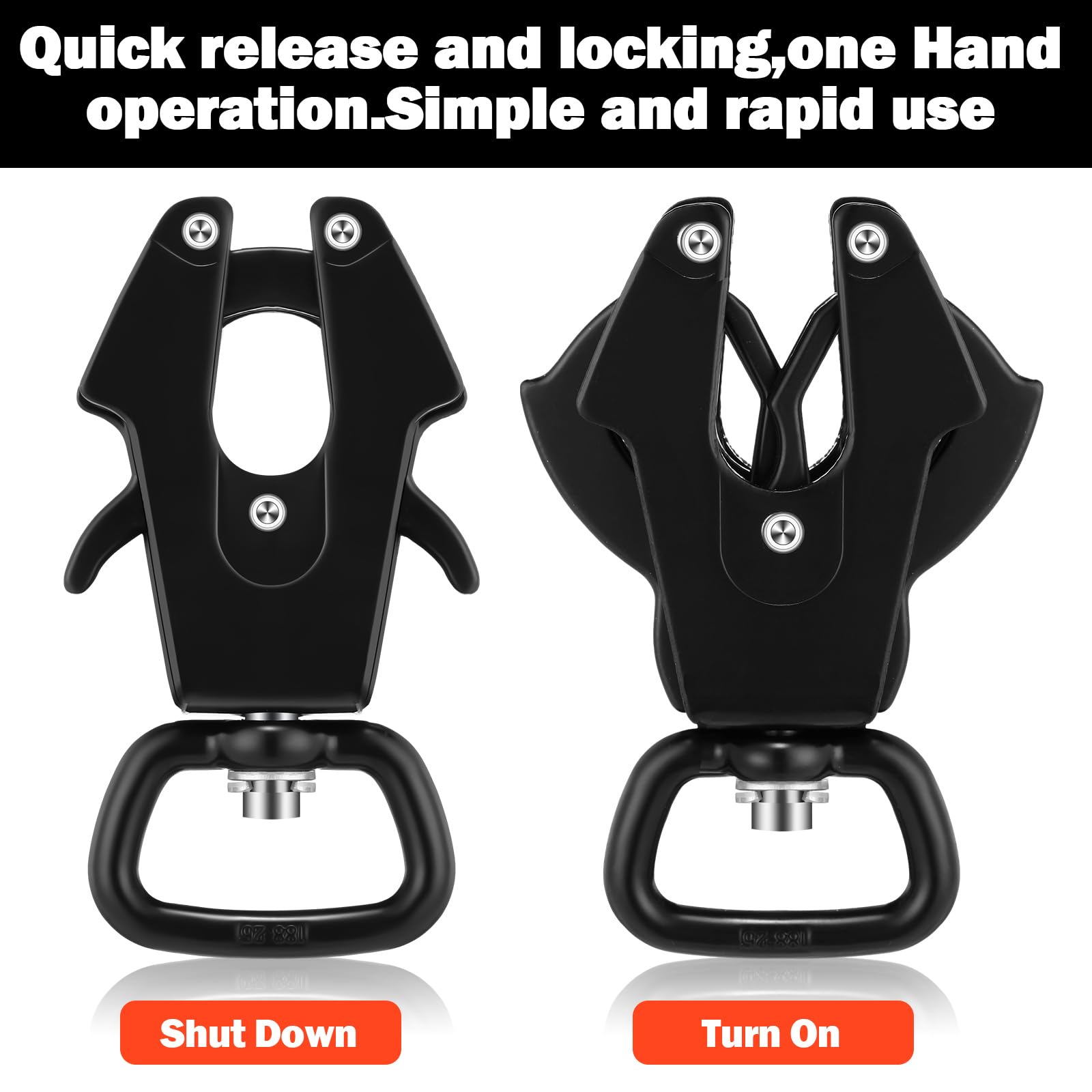 Reginary 2 Pcs Frog Clip Dog Leash Clip 360 Degree Swivel Clip Heavy Duty Quick Release Clip Metal Dog Leash Buckle Dog Leash Clasp Dog Chain Buckle For Linking Pet Collar And Pet Supplies