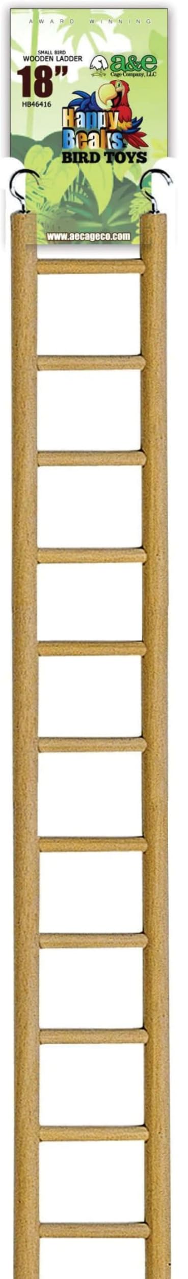 A&E Cage Company 52400831: Ladder Happy Beaks Wood Sm 18In