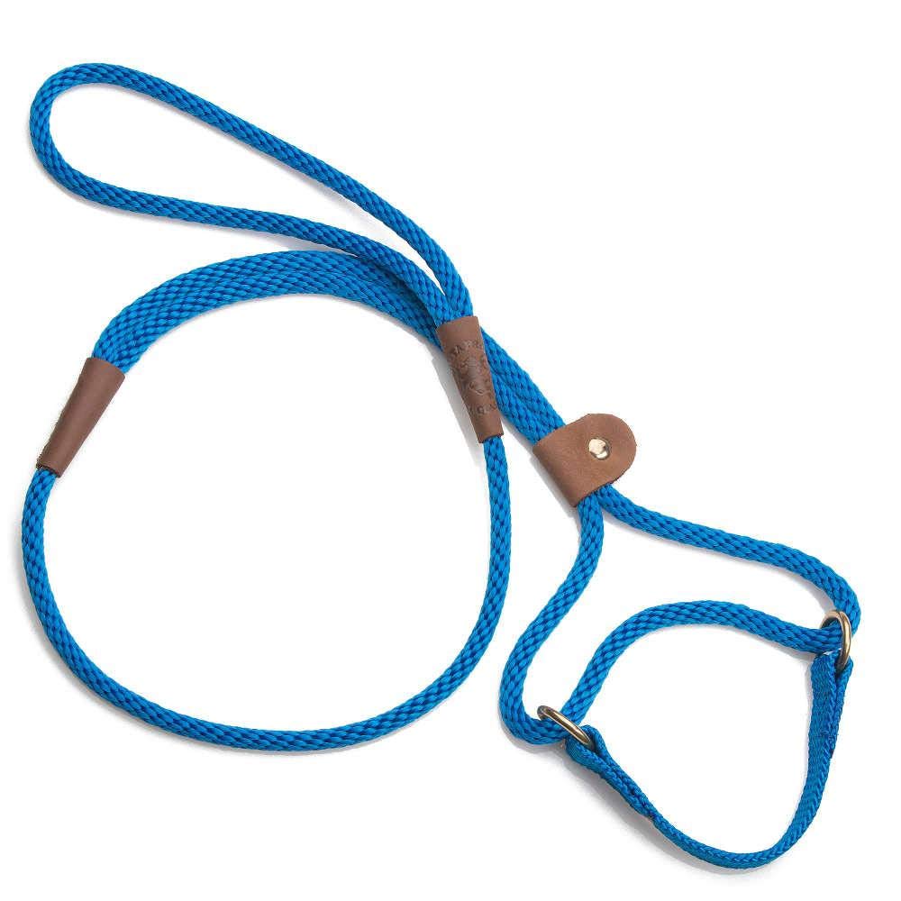 Mendota Pet Dog Walker, Martingale Style Leash - Leash & Collar Combo, Made In The Usa - Blue, 1/2 In X 6 Ft - For Large Breeds