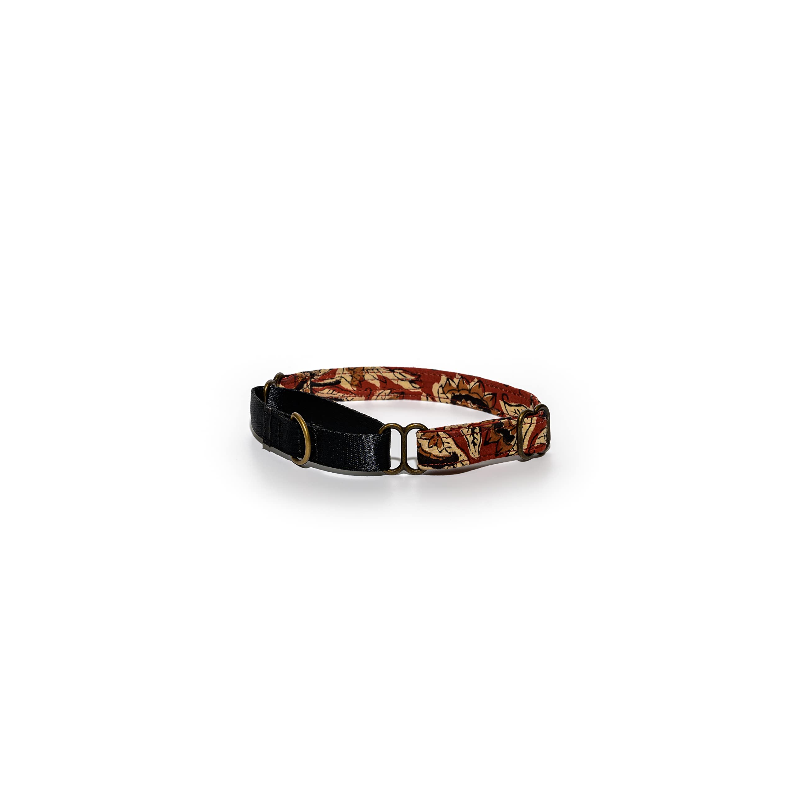 Petwale Kalamkari Print Fabric Dog Martingale Collar | Comfortable & Secure Fit | No Neck Strains | Durable | Recommended By Tra