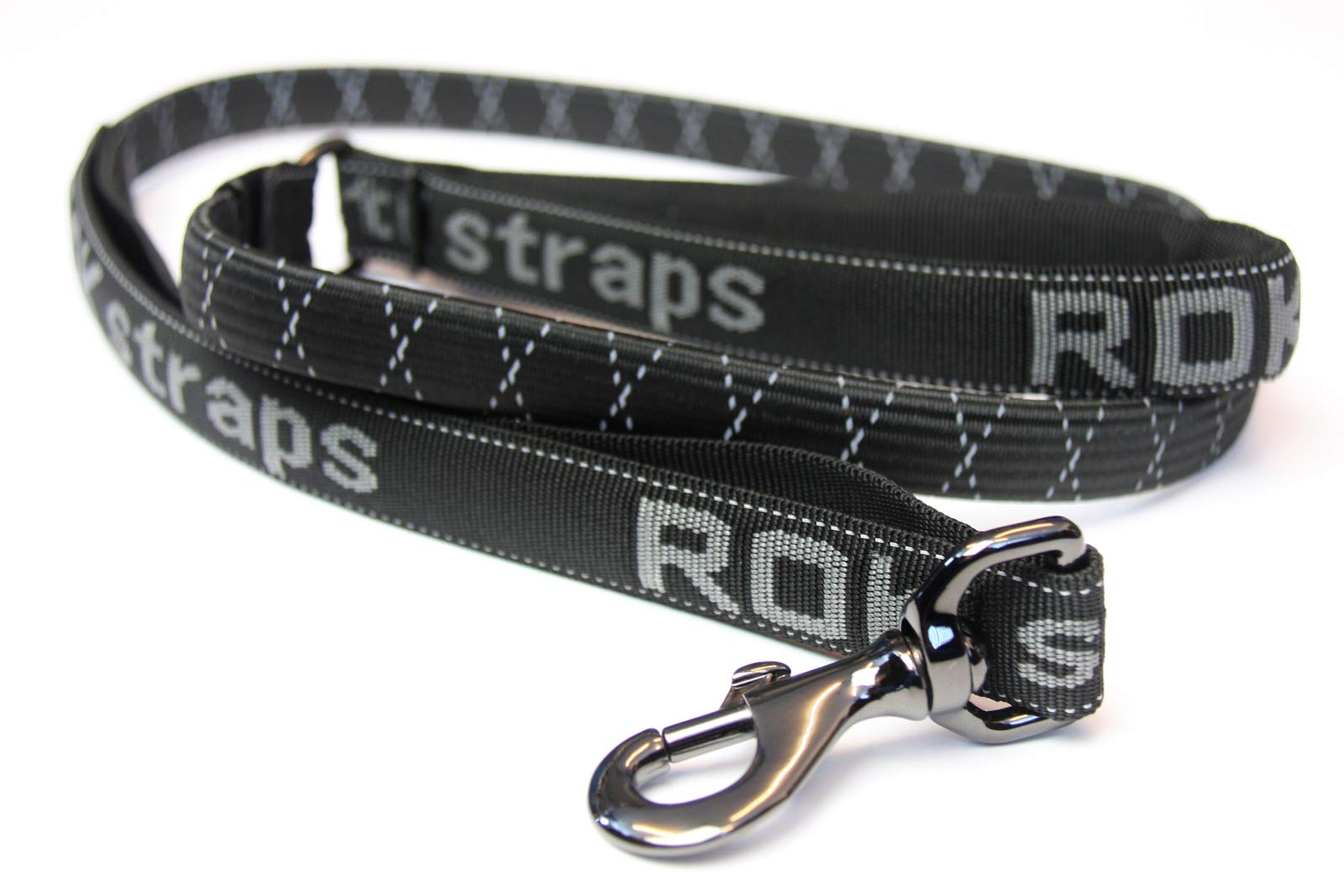 ROK Straps Medium Leash, Reflective Black