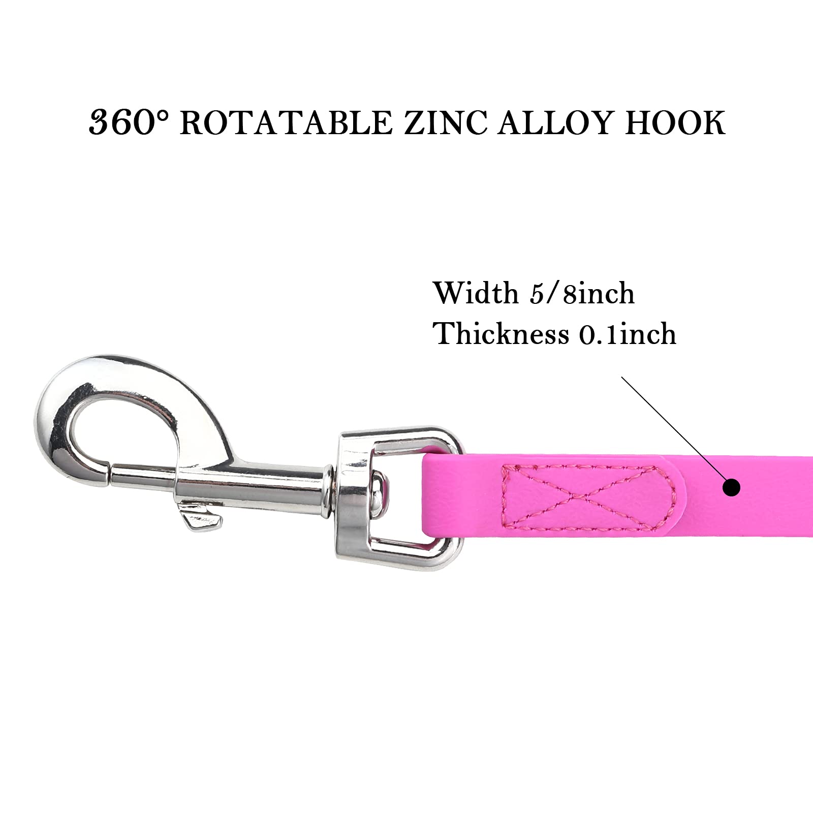 Waterproof Long Leash Durable Dog Recall Training Lead Great For Outdoor Hiking, Training, Yard, Beach And Swimming (Purple, 10F