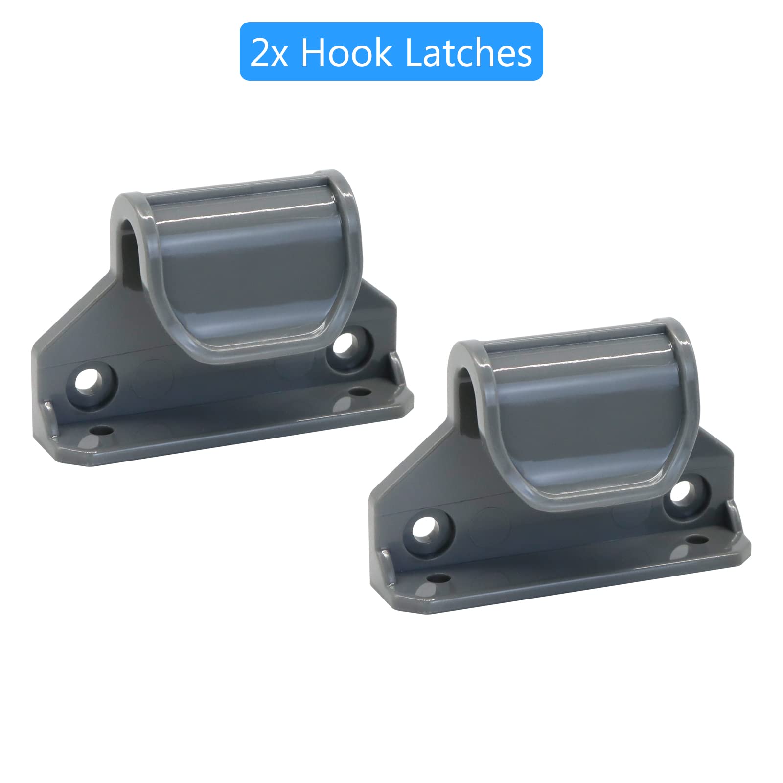 WOMHOM Retractable Baby & Dog Gate Accessories (Grey) - Full Set Mounting Kit with Brackets, Latches, Screws - Replacement Parts