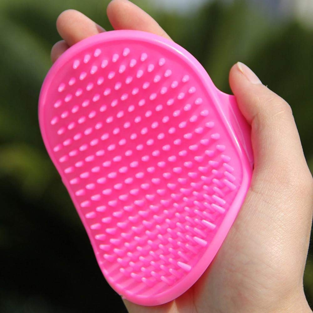 The Dds Store Pet Shampoo Brush | Soothing Massage Rubber Bristles Curry Comb For Dogs & Cats Washing | Professional Quality Han