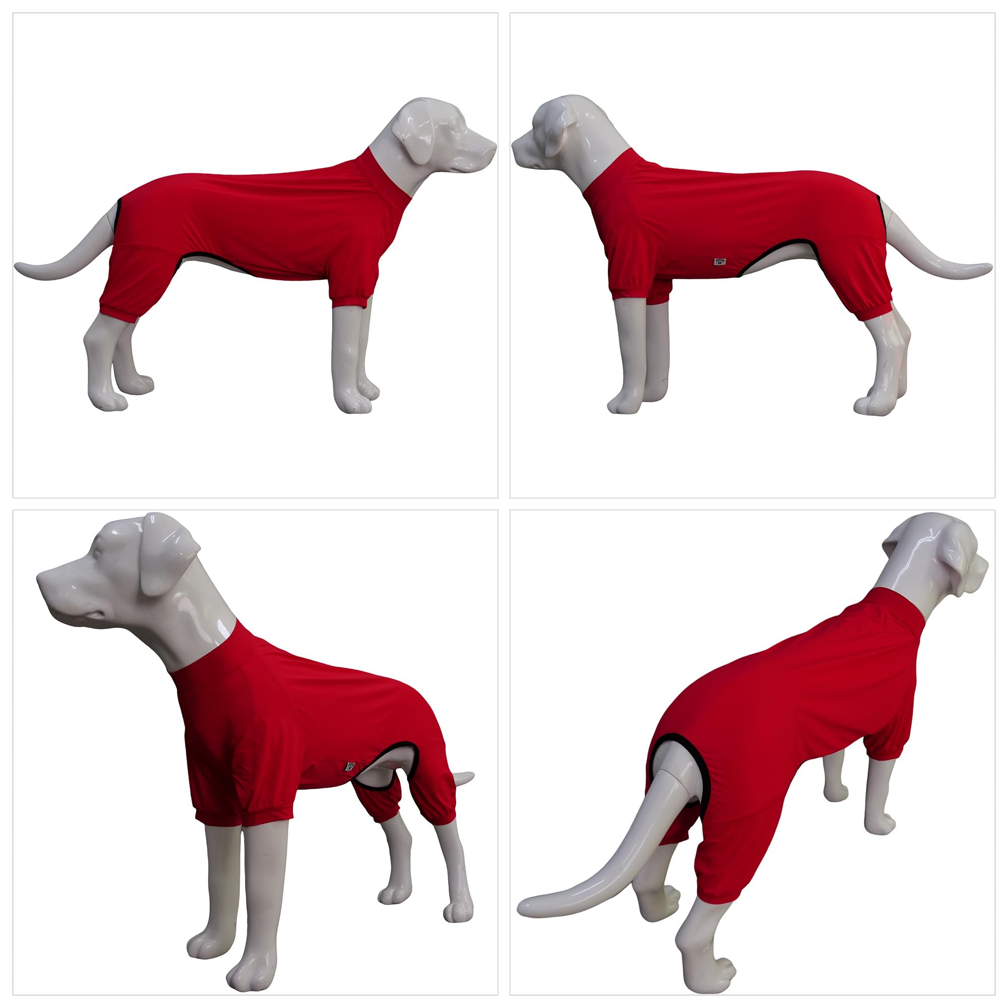 Lovelonglong Dog Jumpsuit With Uv Protection And Quick-Dry Fabric For Spring Summer Pet Pajamas Red S