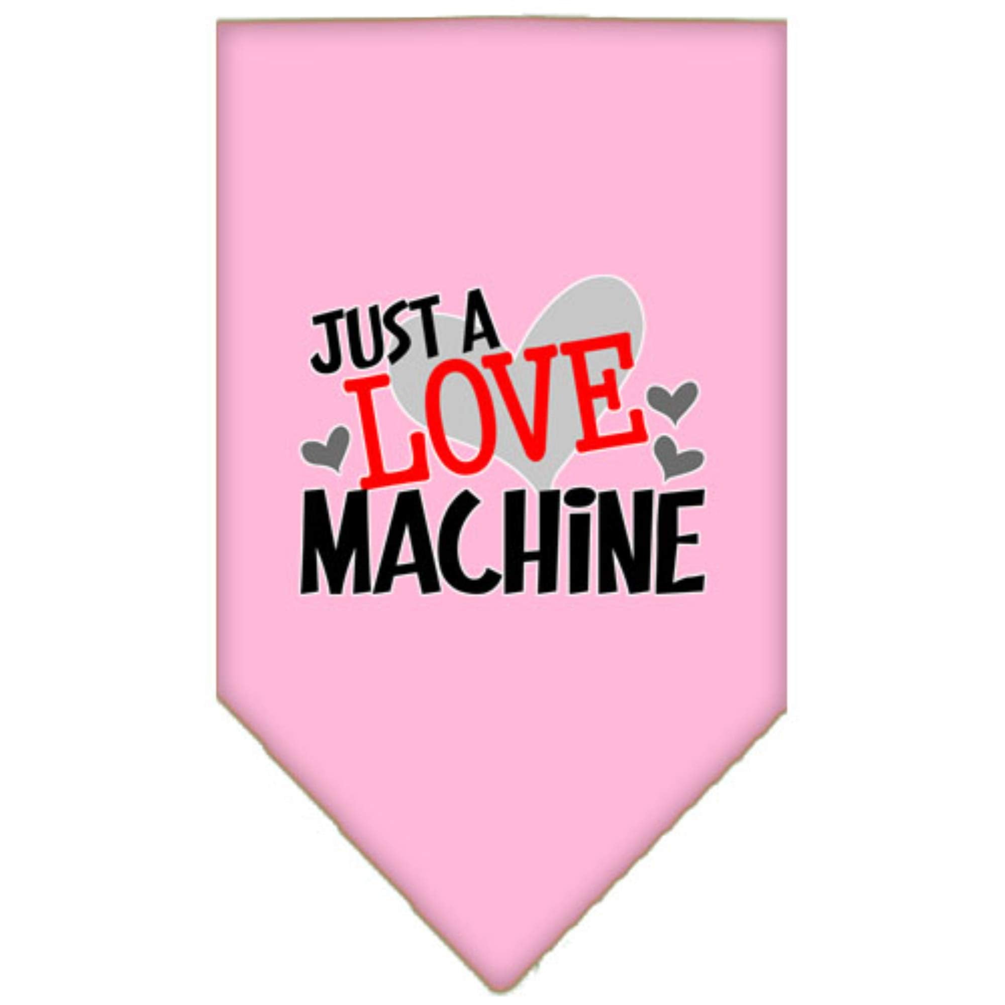 Mirage Pet Product Love Machine Screen Print Bandana Light Pink Small