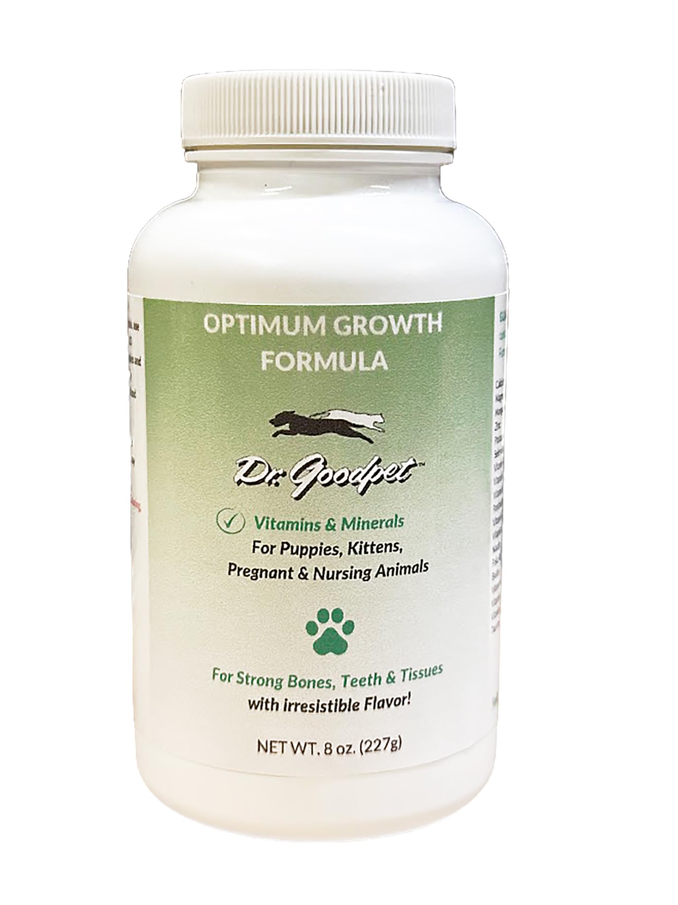 Dr. Goodpet Optimum Growth Formula - All-Natural Puppy & Kitten Vitamin & Mineral Supplement Powder for Healthy Growth, Strong B