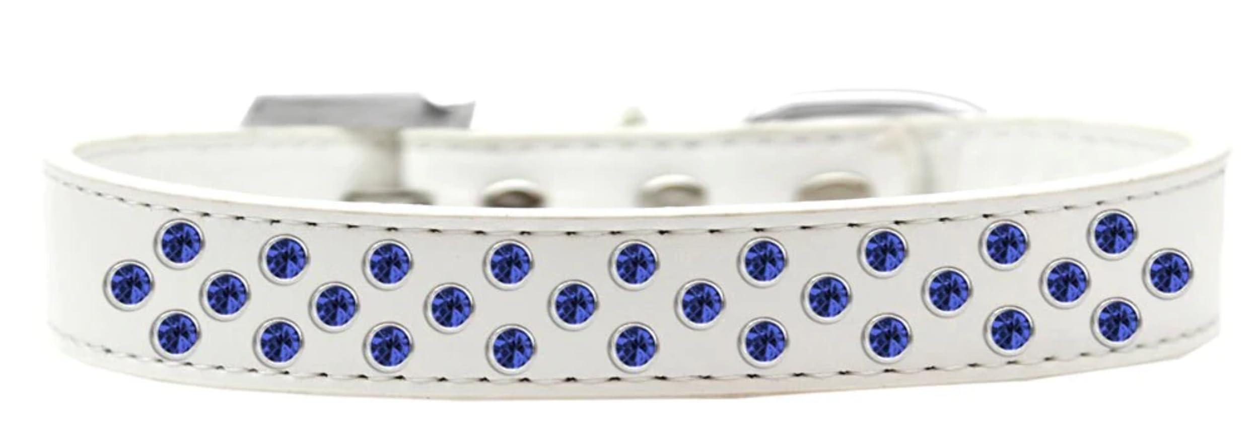 Dog, Puppy & Pet Fashion Collar, Blue Crystal Rimsets Sprinkles Red 16