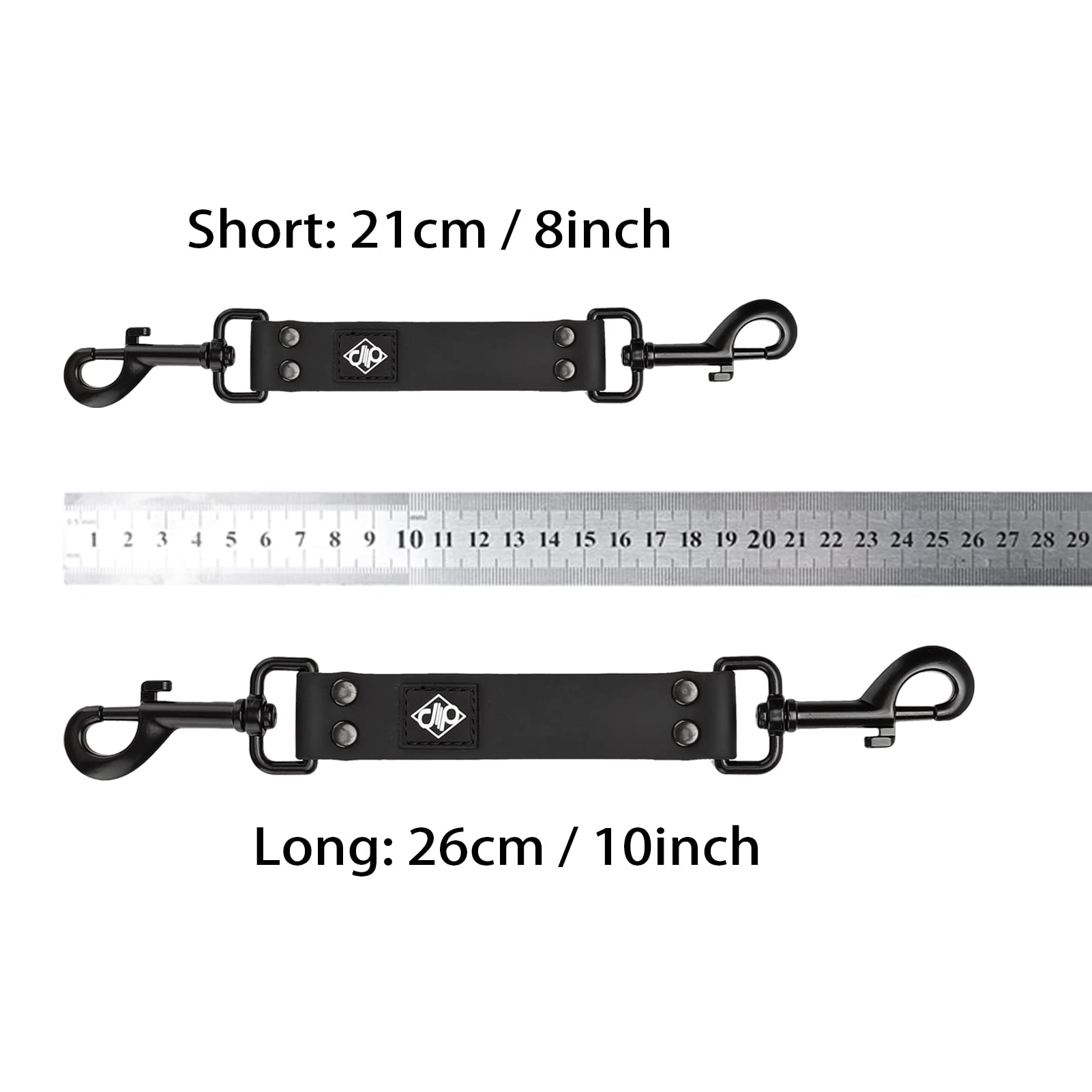 Jipimon Waterproof Prong Collar Backup 2 Pack Double Ended Backup Safety Clip For Prong Collar Dog Harness Collar Connector