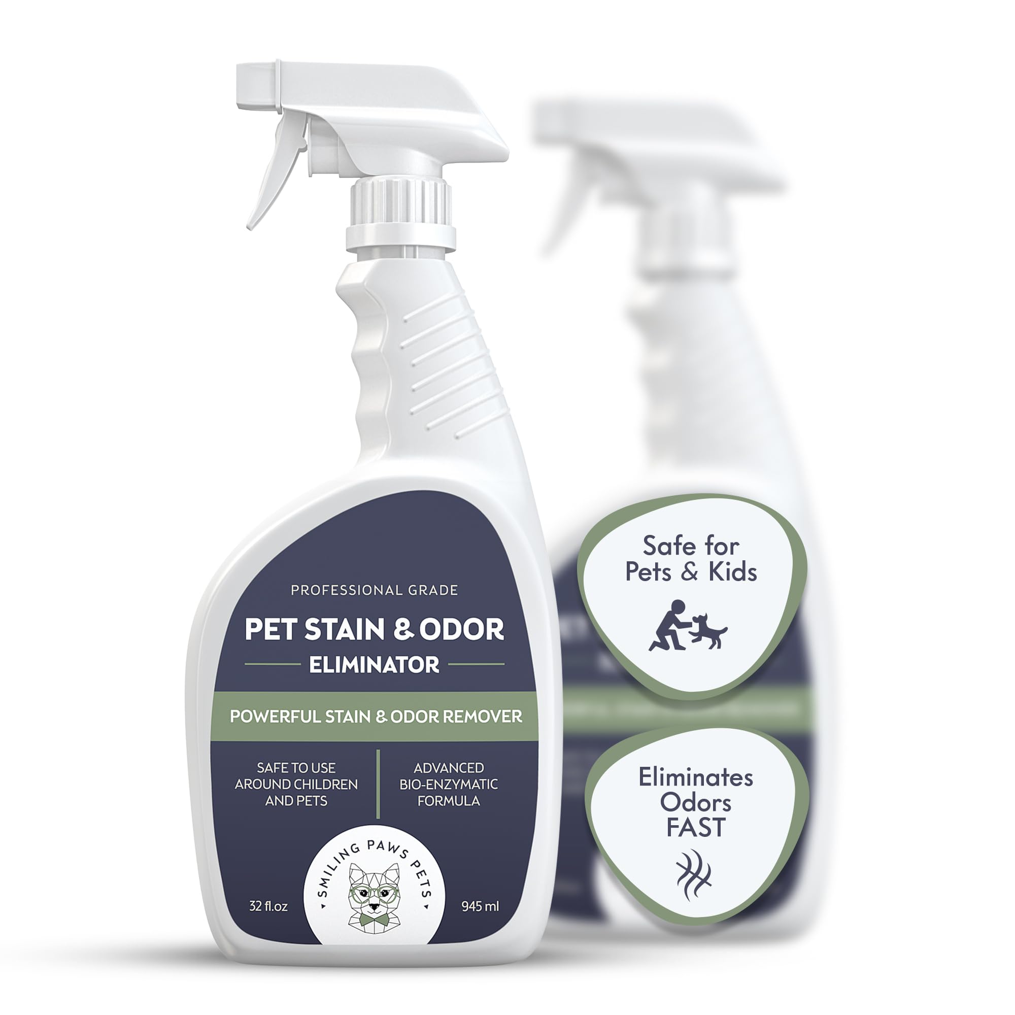 Smiling Paws Pets Cat & Dog Urine Odor Eliminator | Cat Urine Enzyme Cleaner Destroyer | Pet Urine Enzyme Cleaner | Pet Odor Eli