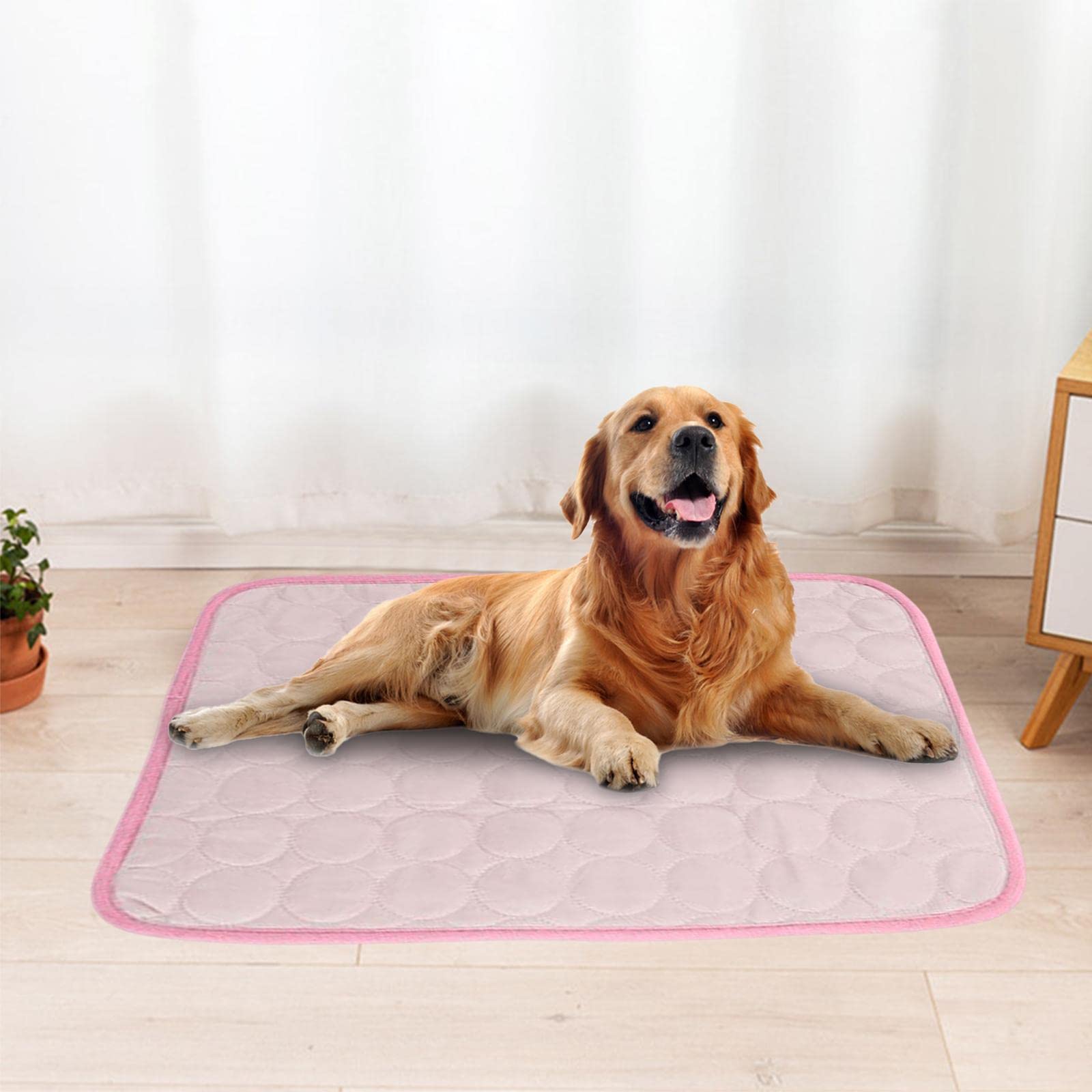 Enakshi Pet Cooling Mat Dog Summer Bed Cushion Pad for Kennels Floor L Pink|Pet Supplies | Dog Supplies | Beds
